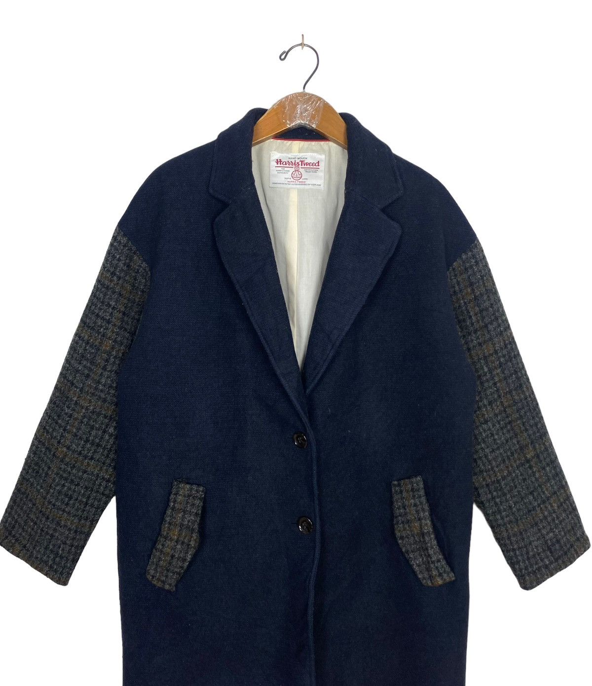 Harris Tweed Rare‼️ Harris Tweed Hand Woven Wool Coat Size L / US 10 / IT 46 - 2 Thumbnail