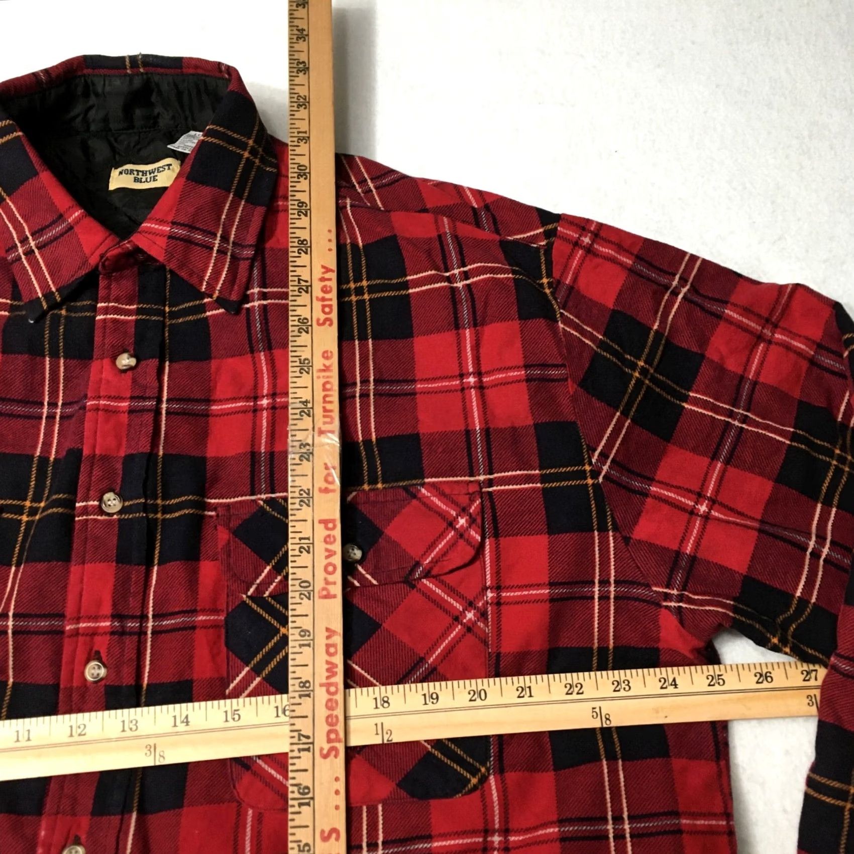 Vintage VINTAGE Northwest Blue Territory Quilt Lined Flannel Shirt 2XL Red Plaid Button-Up Men's Winter Fall 90s Theme Womens Mens Boys Girls Size US XXL / EU 58 / 5 - 3 Thumbnail