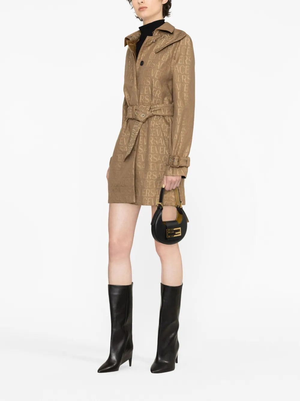 Versace o1y0226 Trench Coat in Camel Size S / US 4 / IT 40 - 4 Thumbnail