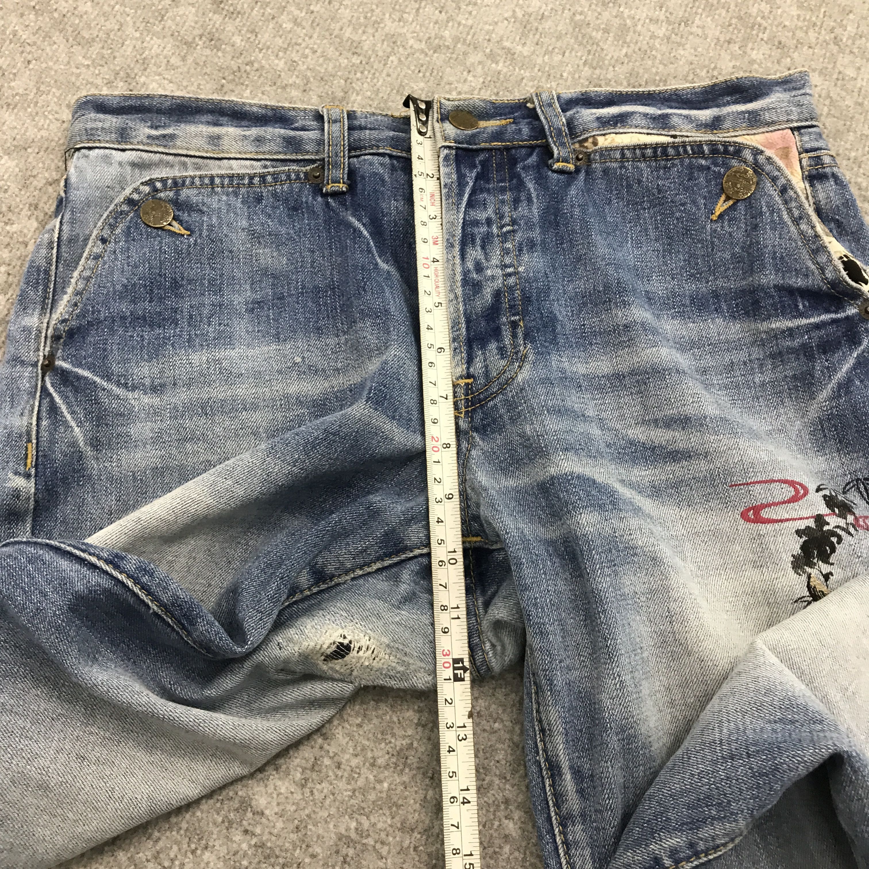 Japanese Brand JAPAN EMBROIDERY FISH DISTRESSED PANTS Size US 31 - 8 Thumbnail