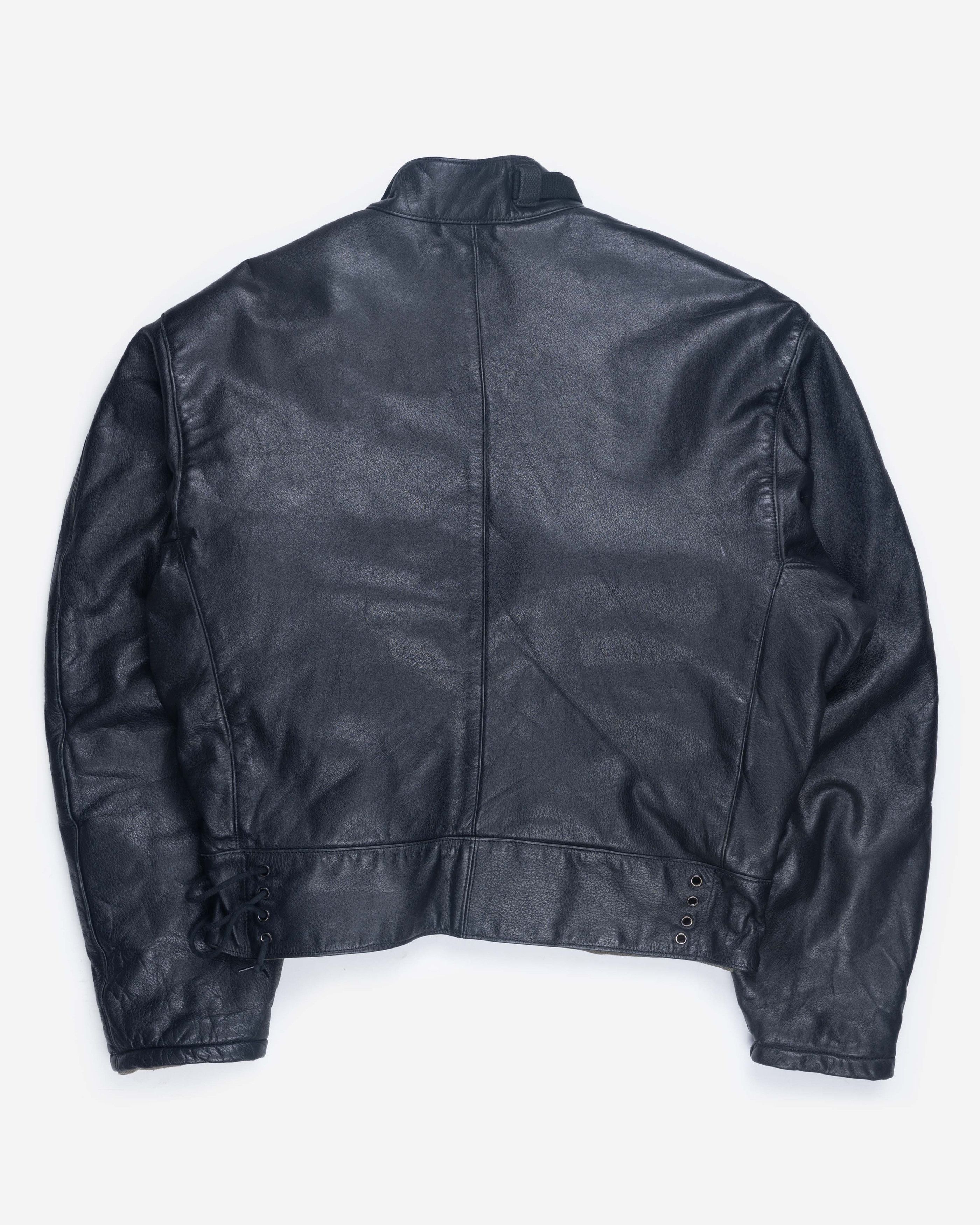Vintage Swedish Army Leather Pocket Motorcycle Jacket Size US M / EU 48-50 / 2 - 3 Thumbnail