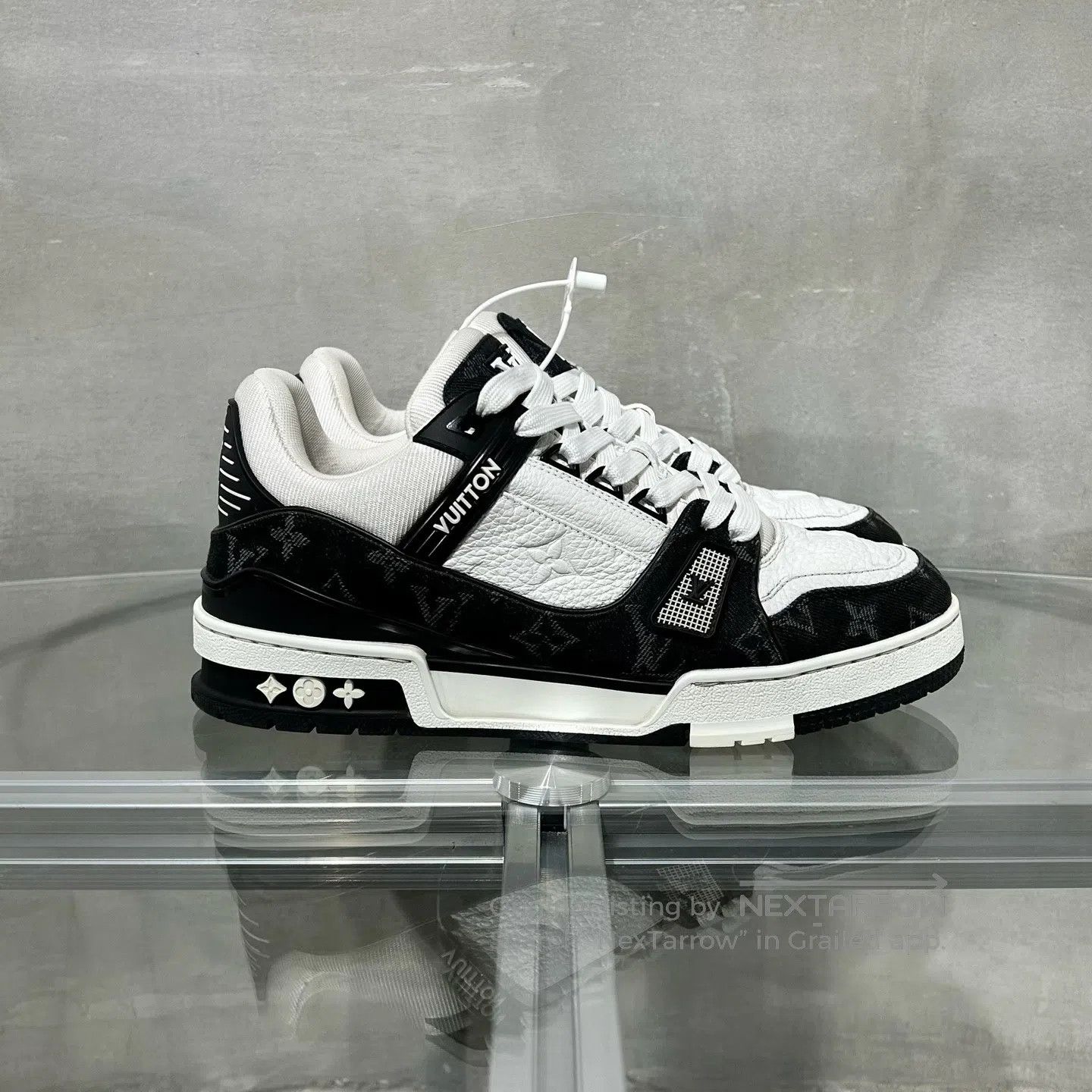 Louis Vuitton Louis Vuitton Trainer Black and White Jeans shoes Size US 7.5 / EU 40-41 - 4 Thumbnail