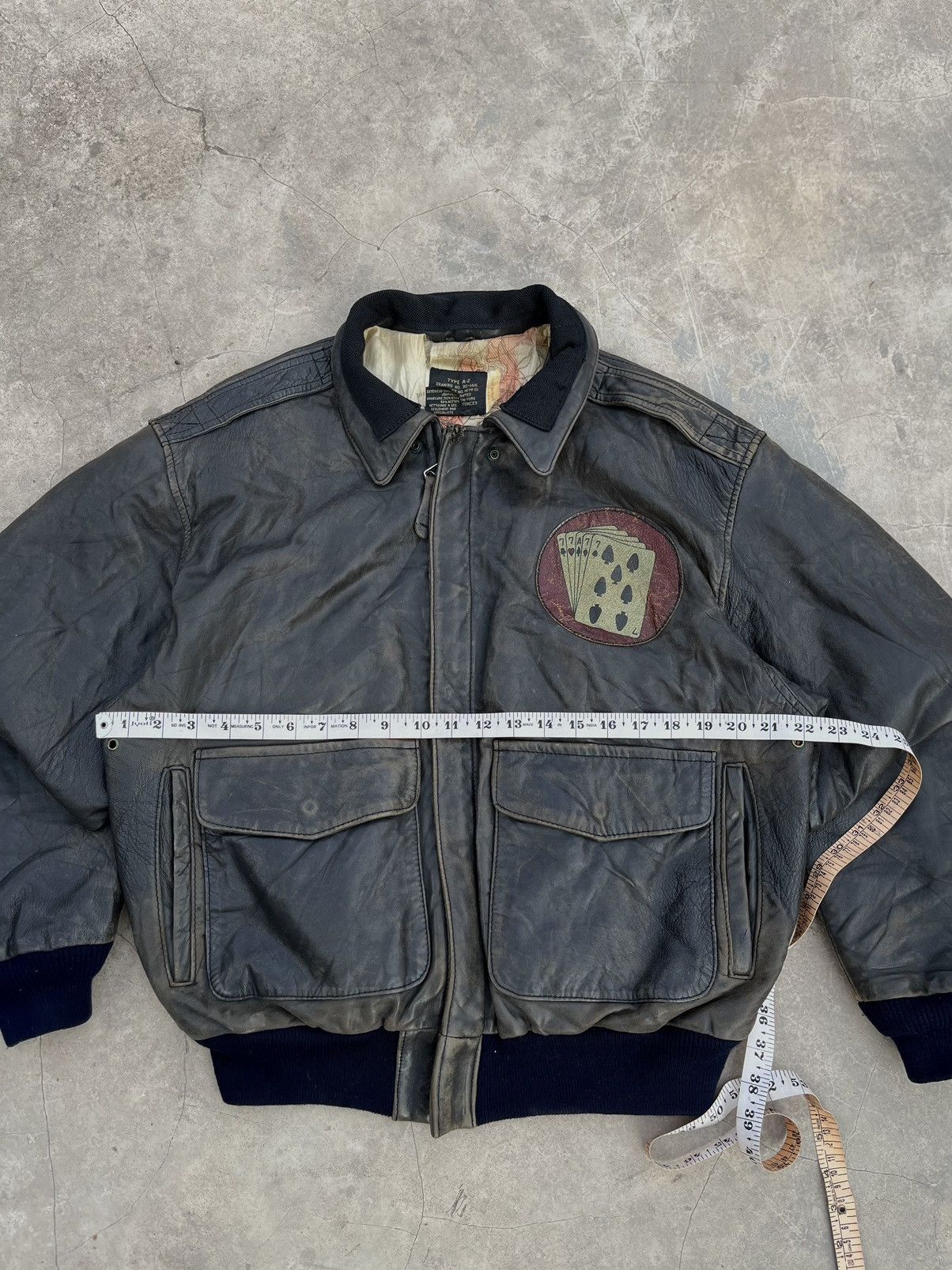 Avirex 1987 Avirex 'Sack Time' Hand Painted Pin Up Leather Jacket Size US S / EU 44-46 / 1 - 5 Thumbnail