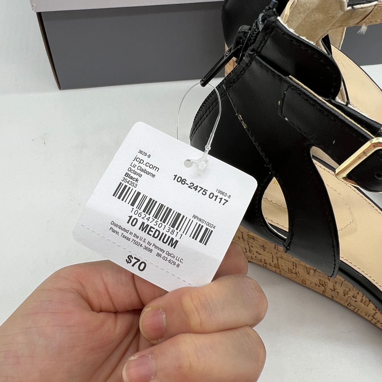 Other Liz Claiborne Womens Octavia Wedge Sandals Black Size 10M Size US 10 / IT 40 - 4 Thumbnail