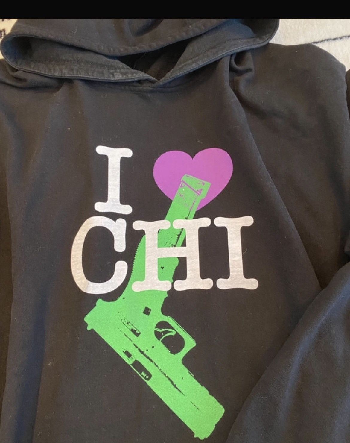 Vlone Vlone I love Chi Chicago Pop Up Hoodie I love Gun Black Size US L / EU 52-54 / 3 - 2 Thumbnail