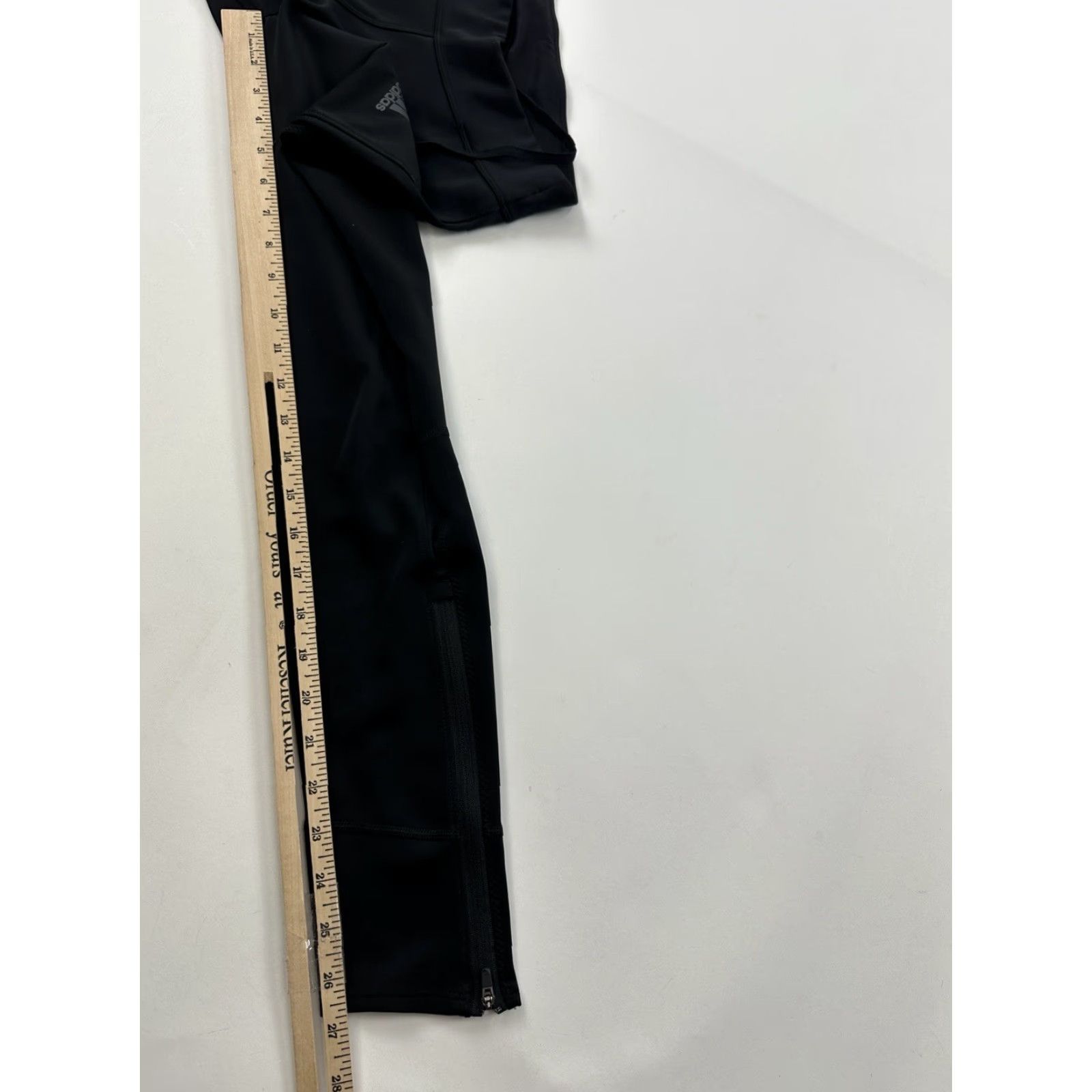 Adidas Adidas Compression Leggings Womens Small Black Running Zipped Ankles Size 28" / US 6 / IT 42 - 7 Thumbnail