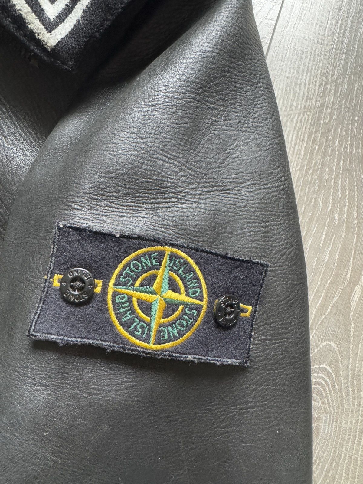 Stone Island Vintage leather jacket stone island x streetwear Size US L / EU 52-54 / 3 - 3 Thumbnail