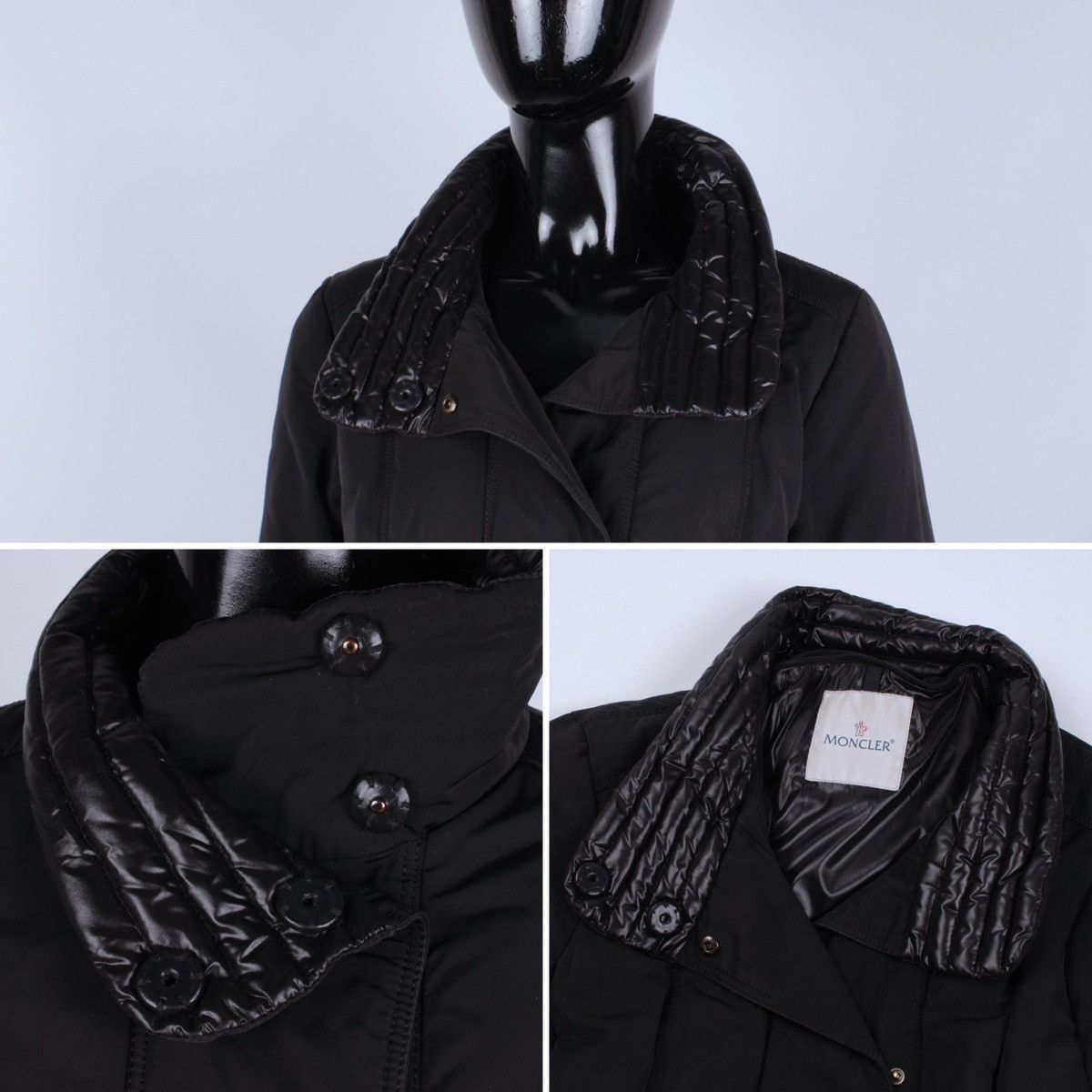 Designer × Moncler MONCLER Chataignier Giubbotto Down Black Long Jacket Coat Size S / US 4 / IT 40 - 16 Thumbnail
