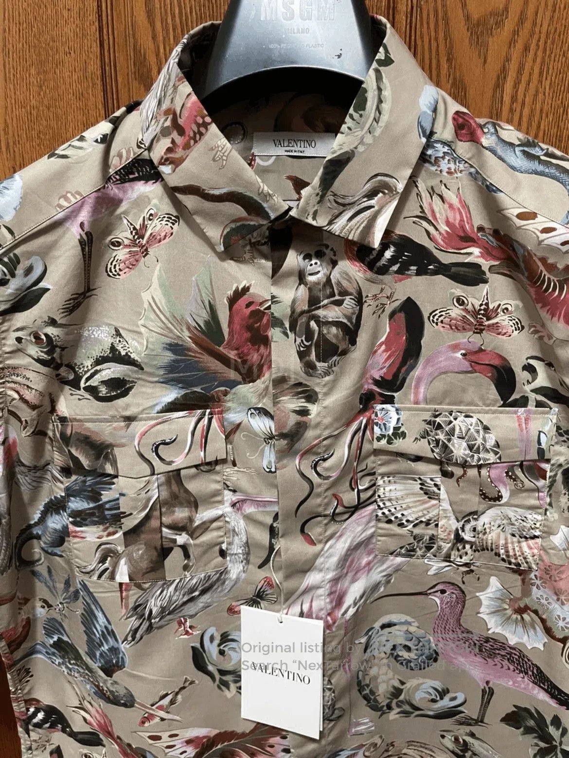 Valentino Sz 40 Valentino Animal Pattern Shirt. Size US L / EU 52-54 / 3 - 4 Thumbnail