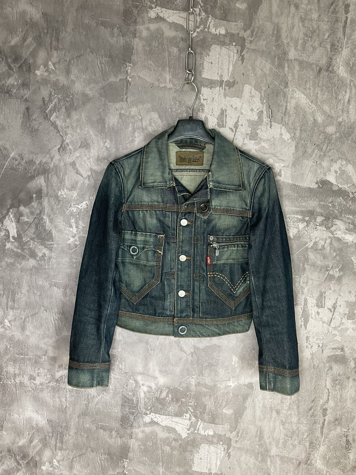 Japanese Brand × Levi's Vintage Levis Japanese Brand 90s Diesel Style Denim jacket Size S / US 4 / IT 40 - 1 Thumbnail