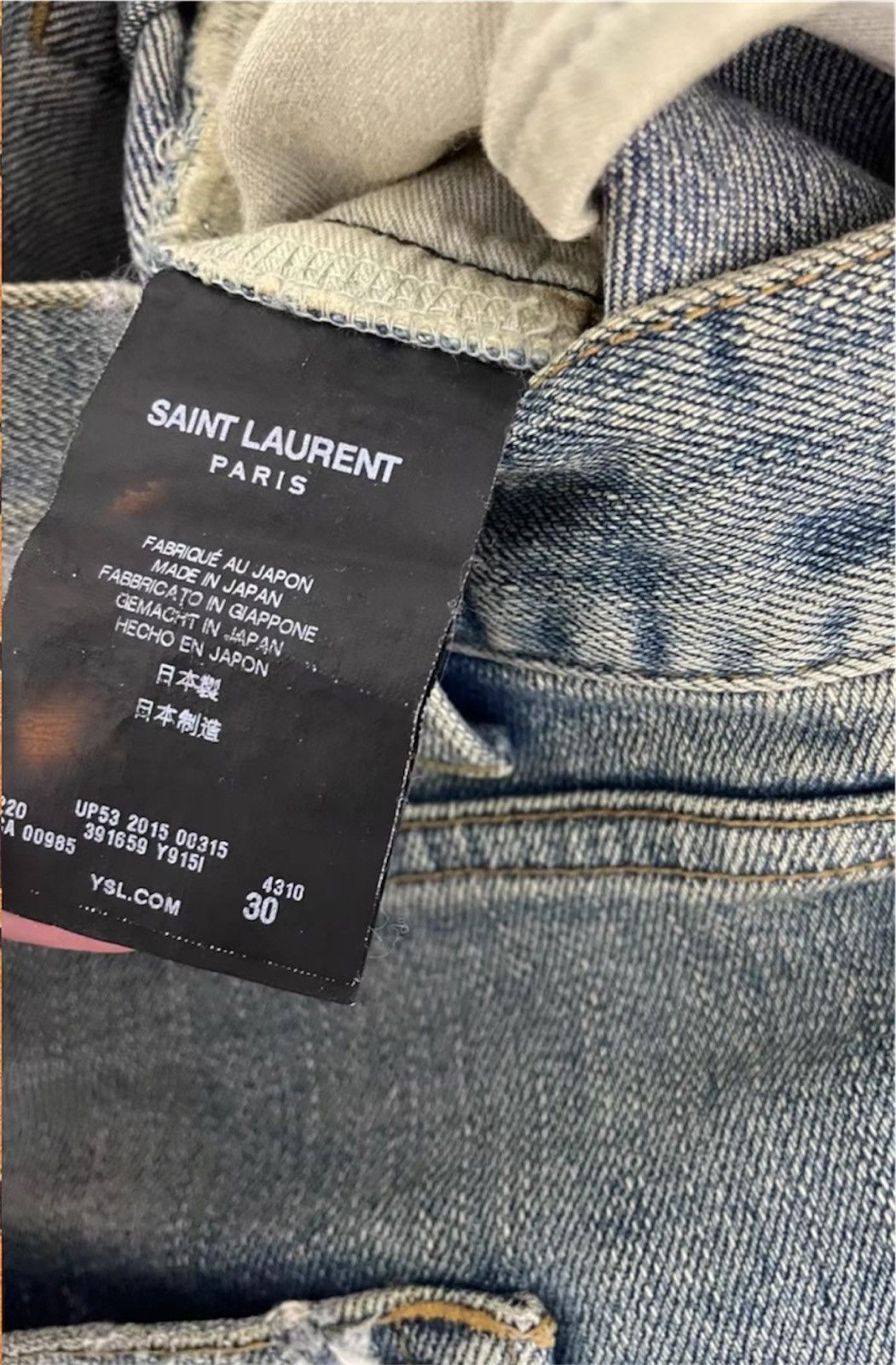 Other SAINT LAURENT PARIS SS15 "PSYCH ROCK" CRASH DENIM Size US 30 / EU 46 - 6 Thumbnail