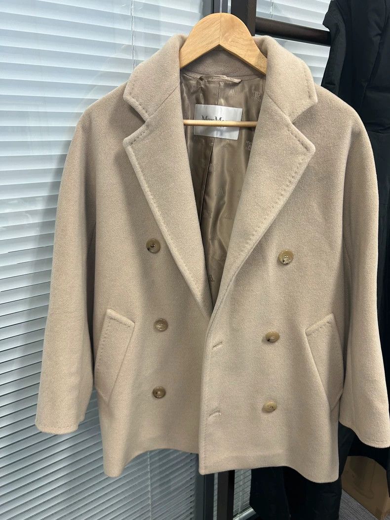 Max Mara Max Mara Short Sand Coat Size S / US 4 / IT 40 - 1 Thumbnail