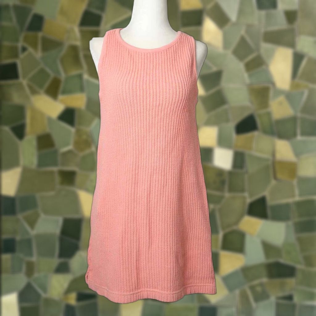 Vintage MODA International coral pink knit sleeveless mini dress M Women Cotton Short Sleeve-less? Not applicable Size M / US 6-8 / IT 42-44 - 1 Thumbnail
