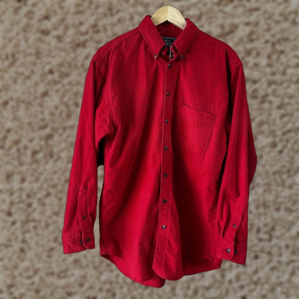 Vintage VINTAGE Woolrich Shirt Mens M Red Heavyweight Flannel Chamois Cotton Button Up Size US M / EU 48-50 / 2 - 1 Thumbnail