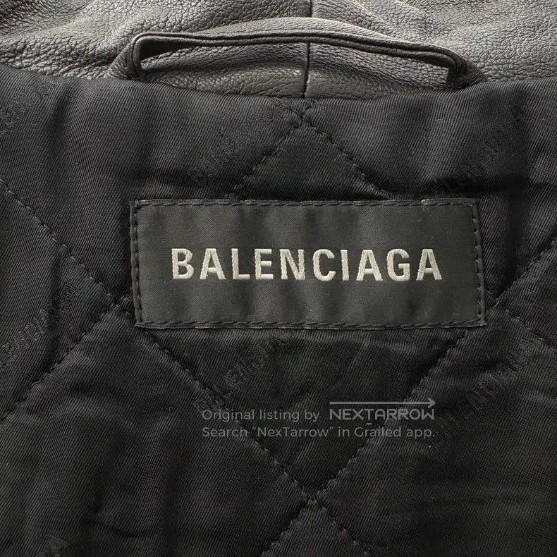 Balenciaga Balenciaga Logo Chest Printed Double Zip Sheepskin Hoodie Size US S / EU 44-46 / 1 - 5 Thumbnail
