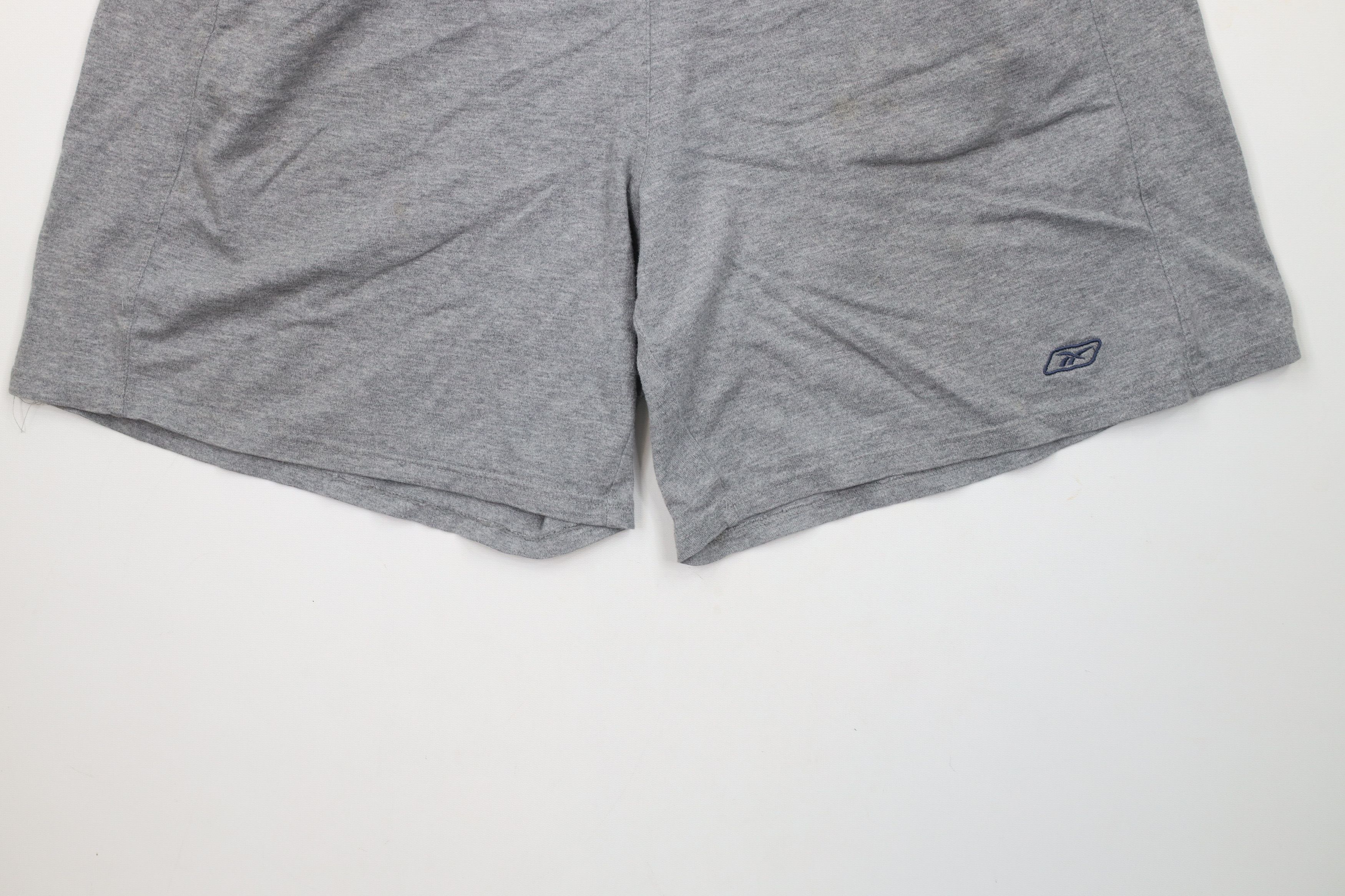 Reebok × Vintage Vintage 90s Reebok Logo Above Knee Shorts Heather Gray Size US 38 / EU 54 - 4 Thumbnail