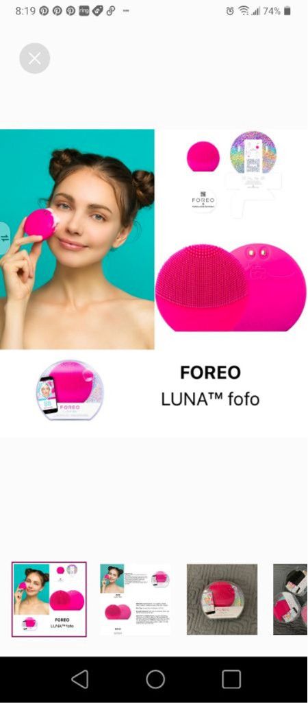 Lunya Foreo Sweden LUNA fofo Smart Facial Cleansing Brush NIP Size ONE SIZE - 6 Thumbnail