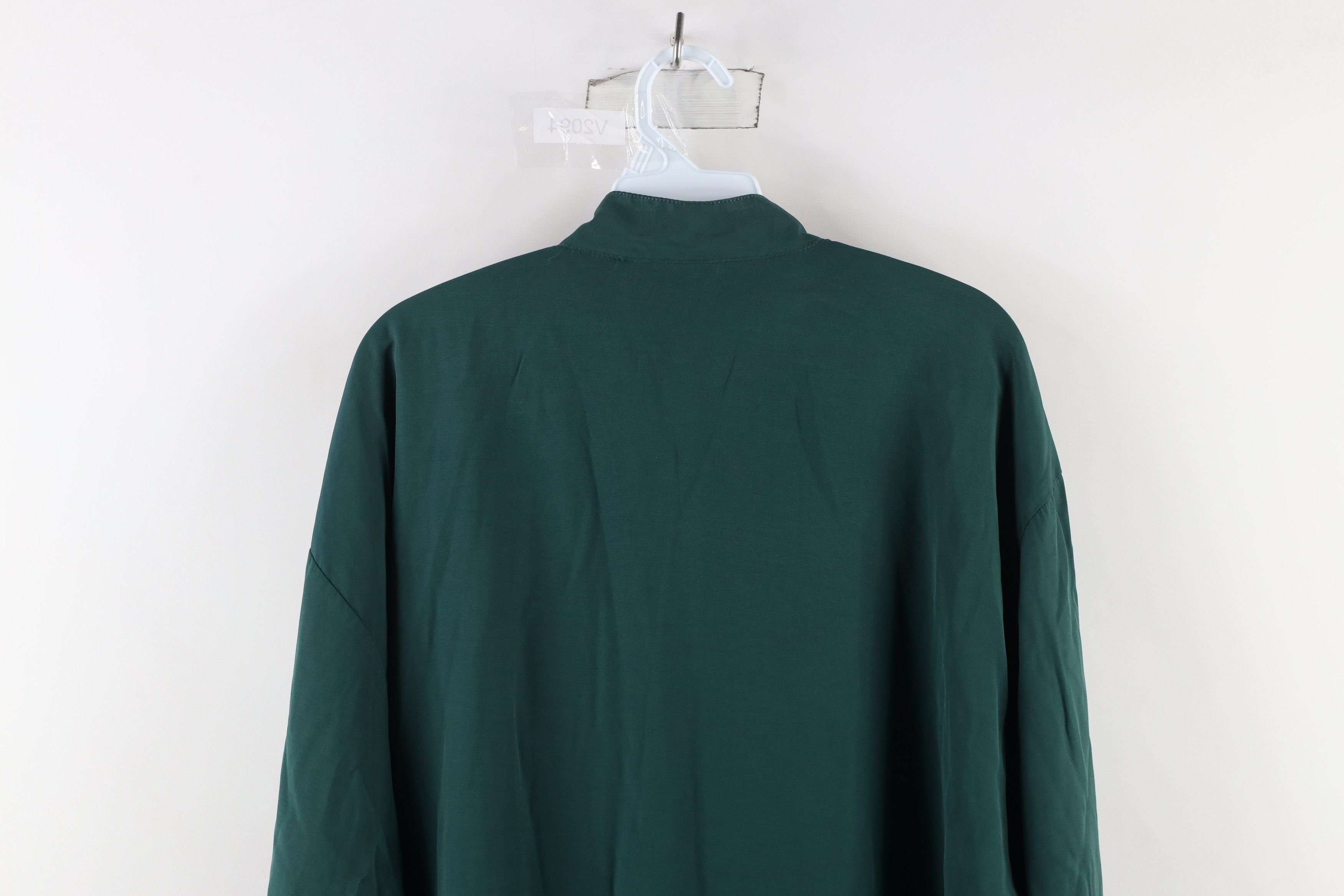 Vintage Vintage 90s Streetwear Band Collar Button Shirt Green Size US XL / EU 56 / 4 - 10 Thumbnail