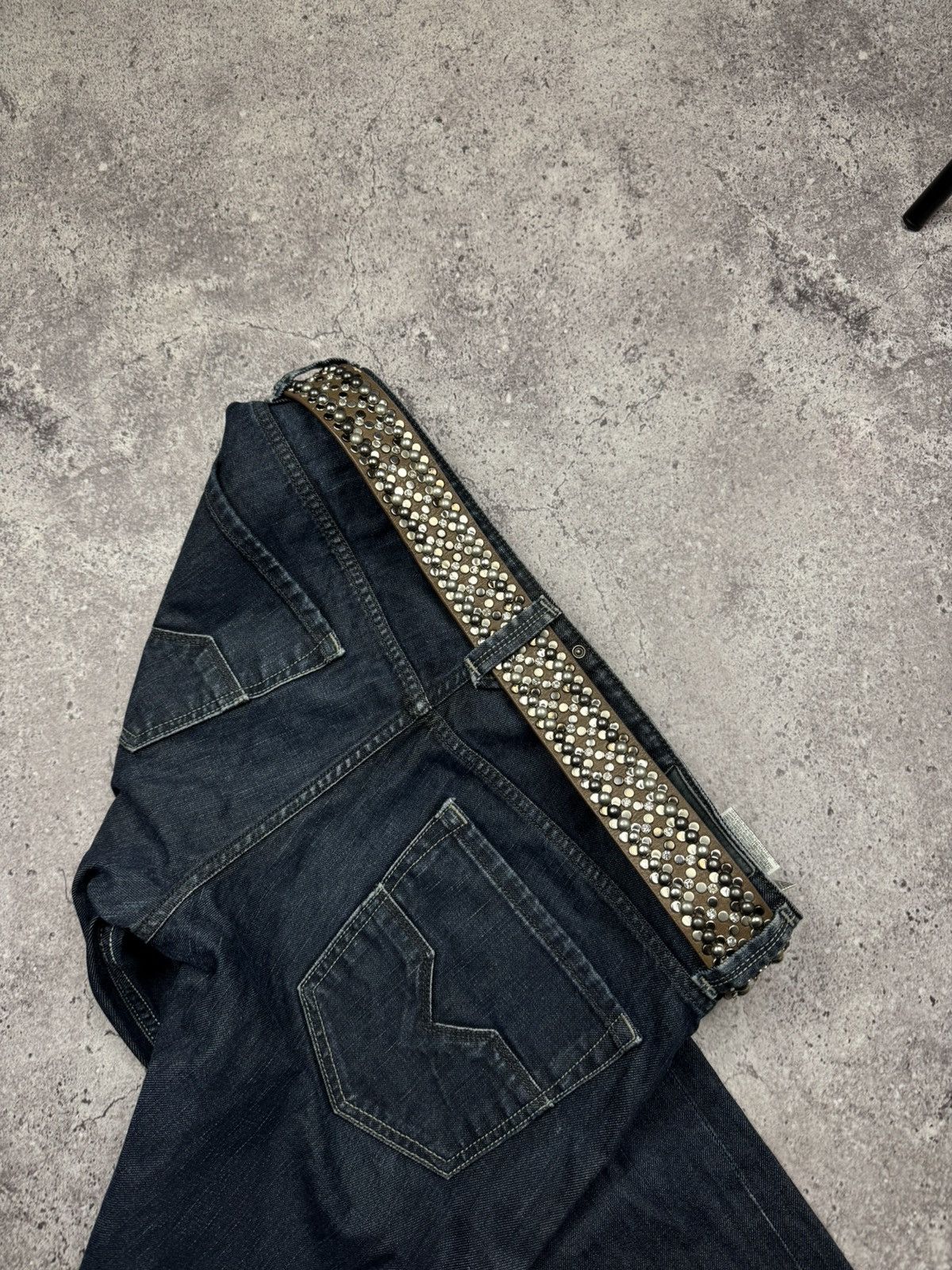 Japanese Brand 00ʼS NUMBER NINE STYLE JAPAN STUDDED Y2K BELT ARCHIVE BLACK Size ONE SIZE - 13 Thumbnail