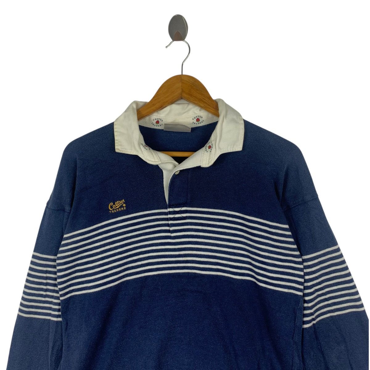 Cotton Traders Vintage 90’ COTTON TRADERS ENGLAND Rugby Tee Shirt Top Polo Size US M / EU 48-50 / 2 - 2 Thumbnail