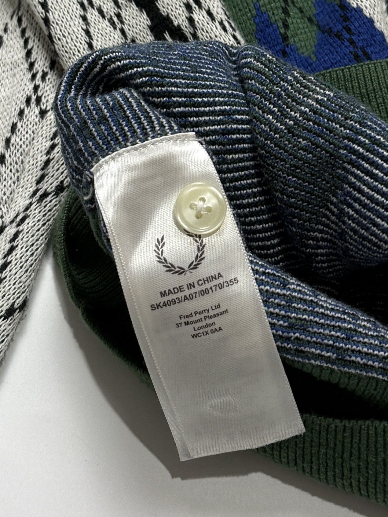 Fred Perry Thames x Fred Perry Argyle Cardigan Size US M / EU 48-50 / 2 - 6 Thumbnail