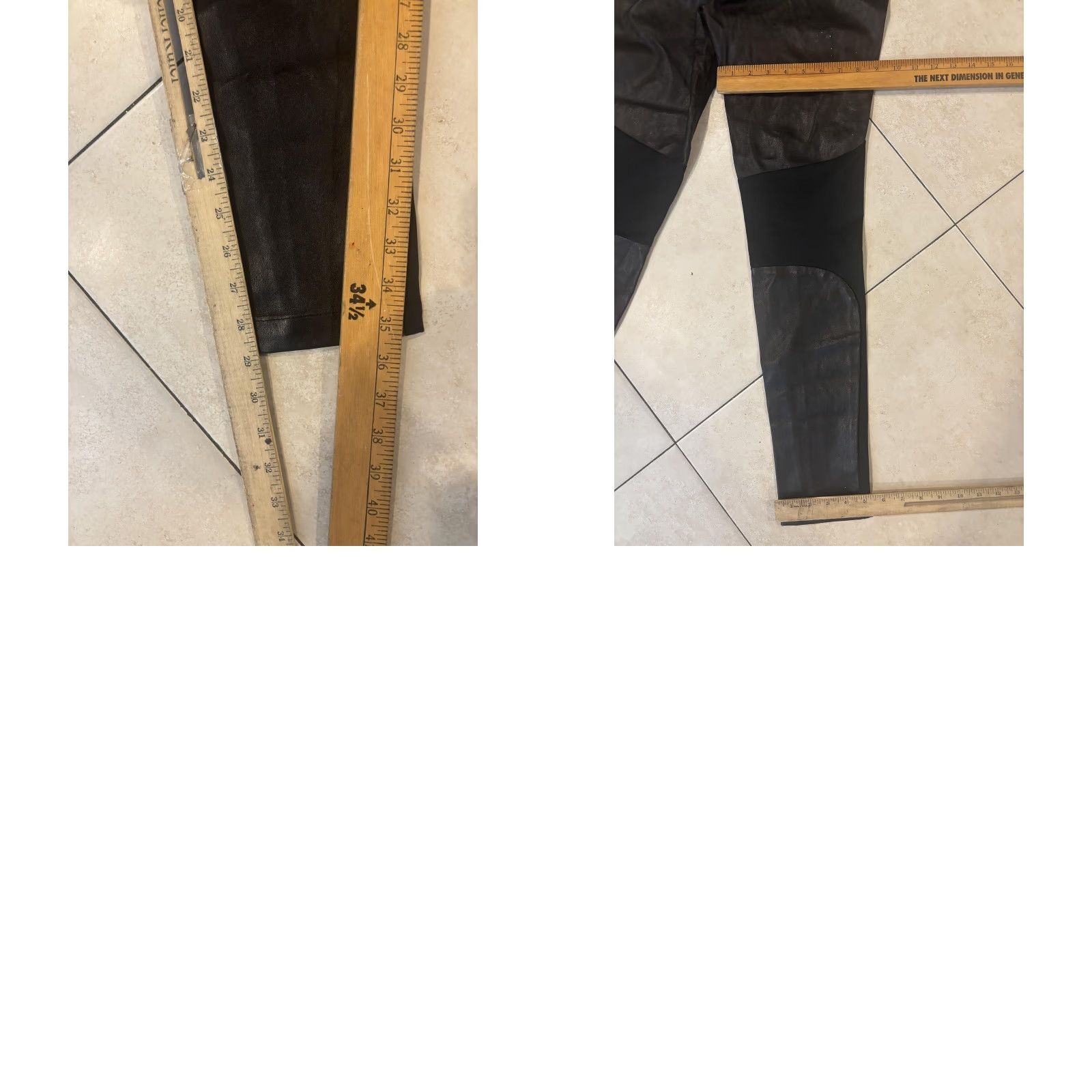 Elizabeth and James Elizabeth and James Pants Womens 6 Black Faux Leather Stretch Moto Biker Belted Size 28" / US 6 / IT 42 - 8 Thumbnail