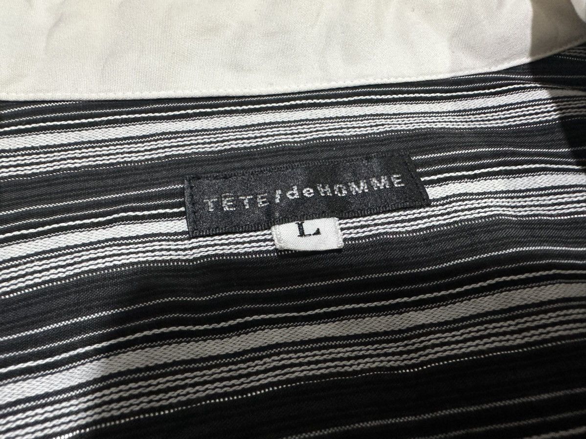 Issey Miyake 🔥Vintage Tete Homme Issey Miyake Striped Shirt Long Sleeve Size US L / EU 52-54 / 3 - 7 Thumbnail