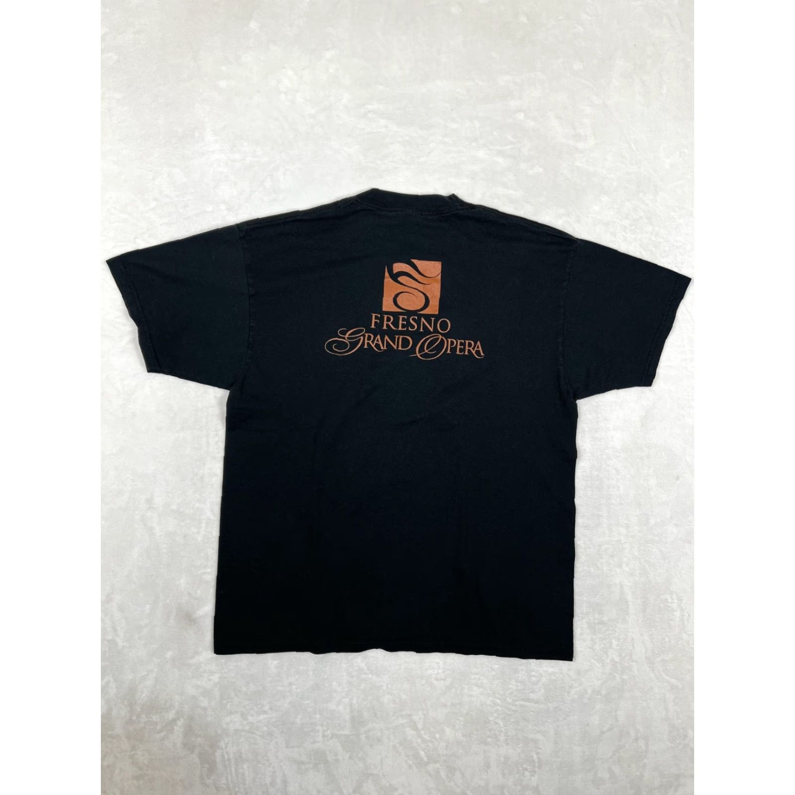 Jerzees VINTAGE Fresno Grand Opera Aida Verdi T-Shirt Mens XL Black Egyptian Graphic Print Crew Neck Short Sleeve | Jerzees Heavyweight Cotton Polyester Size US XL / EU 56 / 4 - 6 Thumbnail