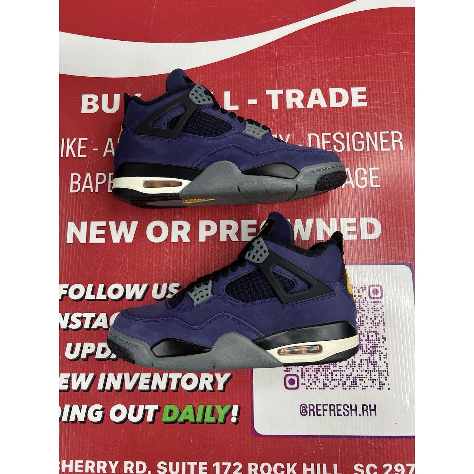 Jordan Brand Air Jordan 4 Retro Lakers Size 8 FV5029-500 Size US 8 / EU 41 - 2 Thumbnail
