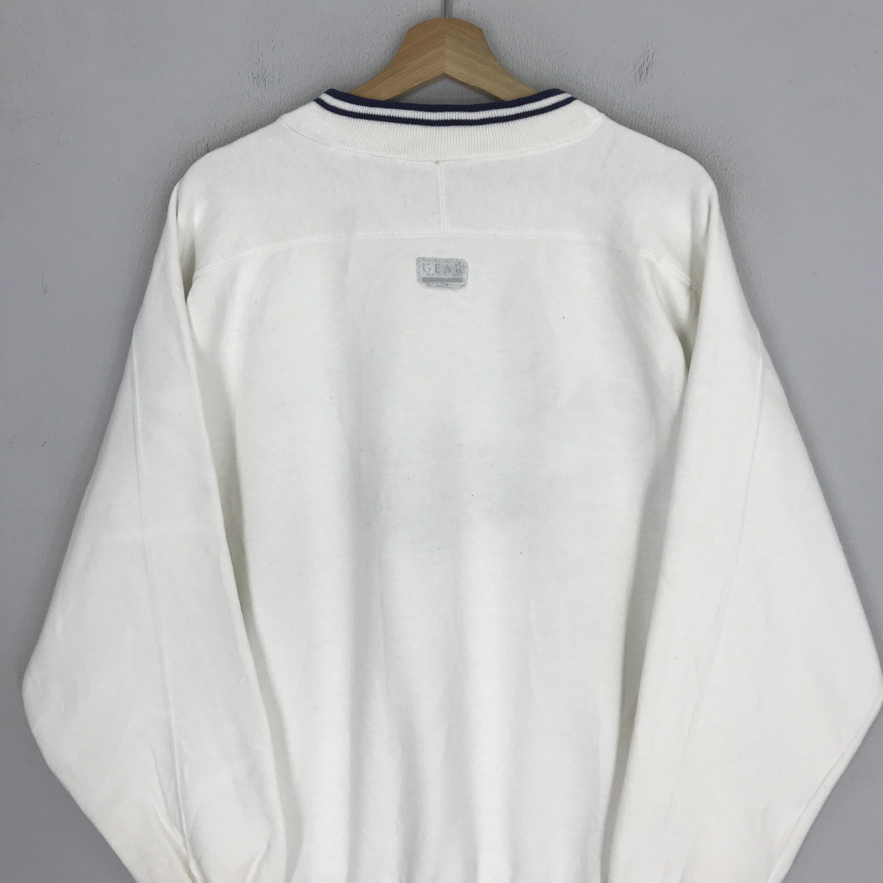 Vintage Vintage 90's Sensation White Sweatshirt Large - 358 Size US L / EU 52-54 / 3 - 7 Thumbnail