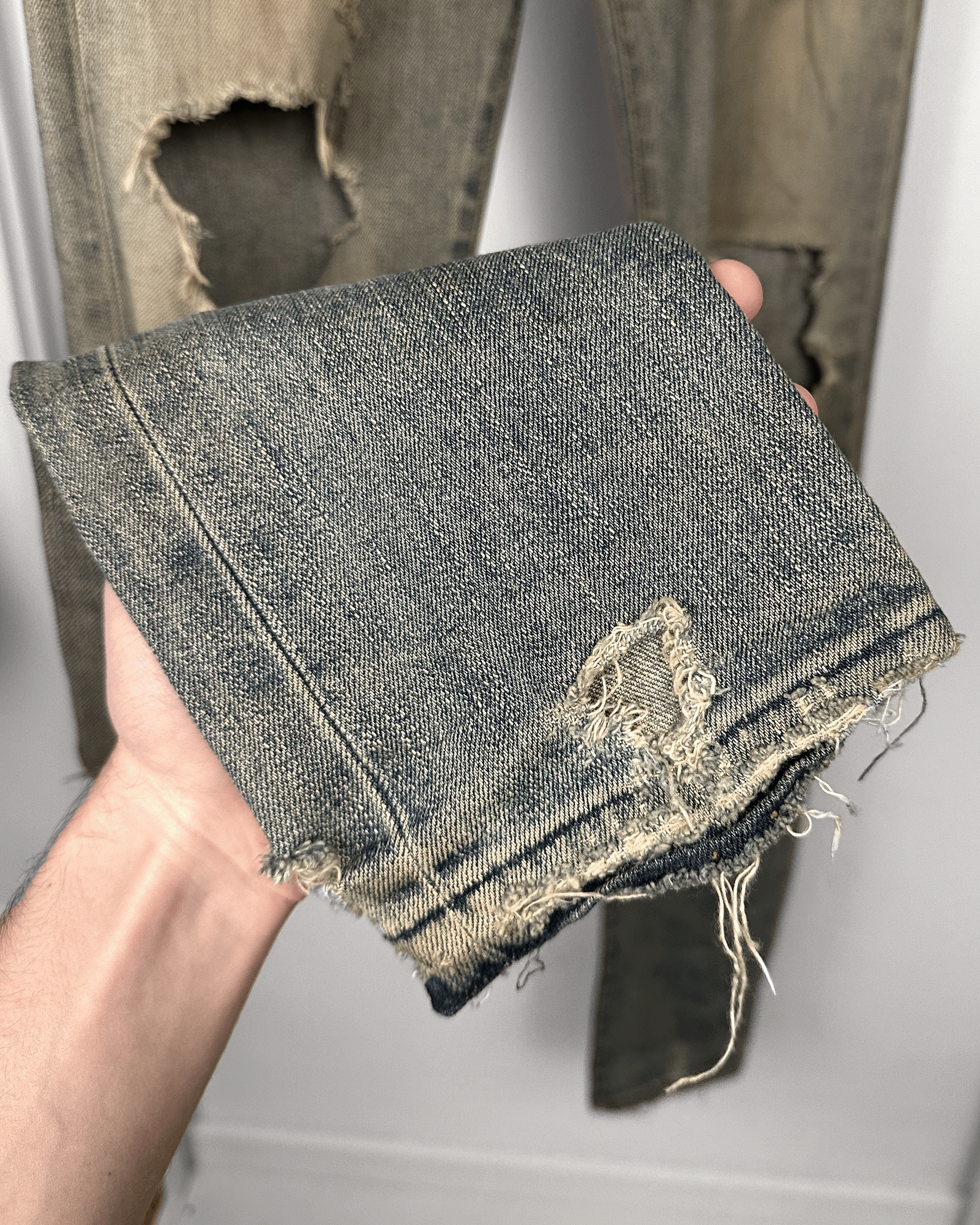 Saint Laurent Paris Mudwash Crash Denim