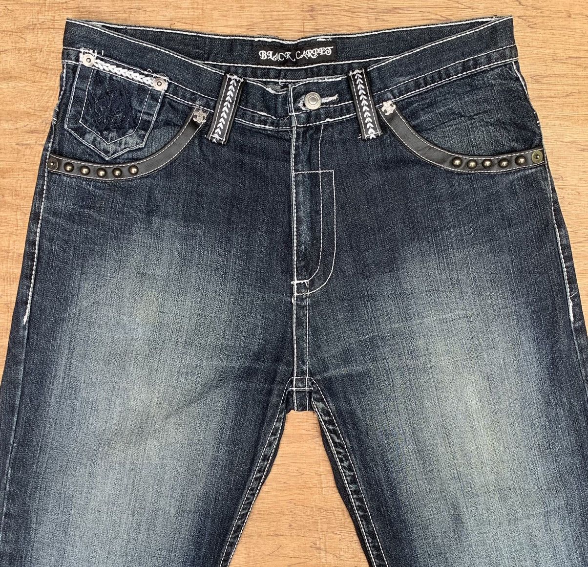 Other Black Carpet Baggy Denim Pants Size US 34 / EU 50 - 8 Thumbnail