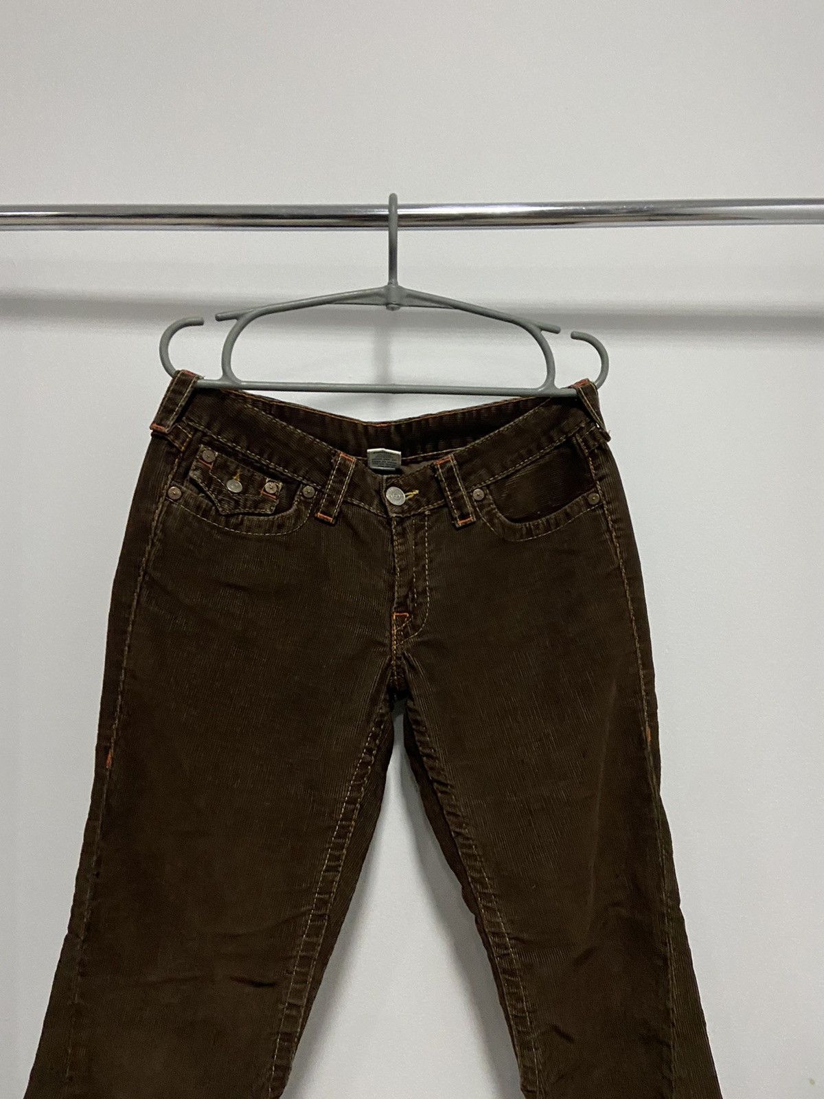 True Religion × Vintage True religion stitched flare jeans vintage logo corduroy Size 30" / US 8 / IT 44 - 4 Thumbnail