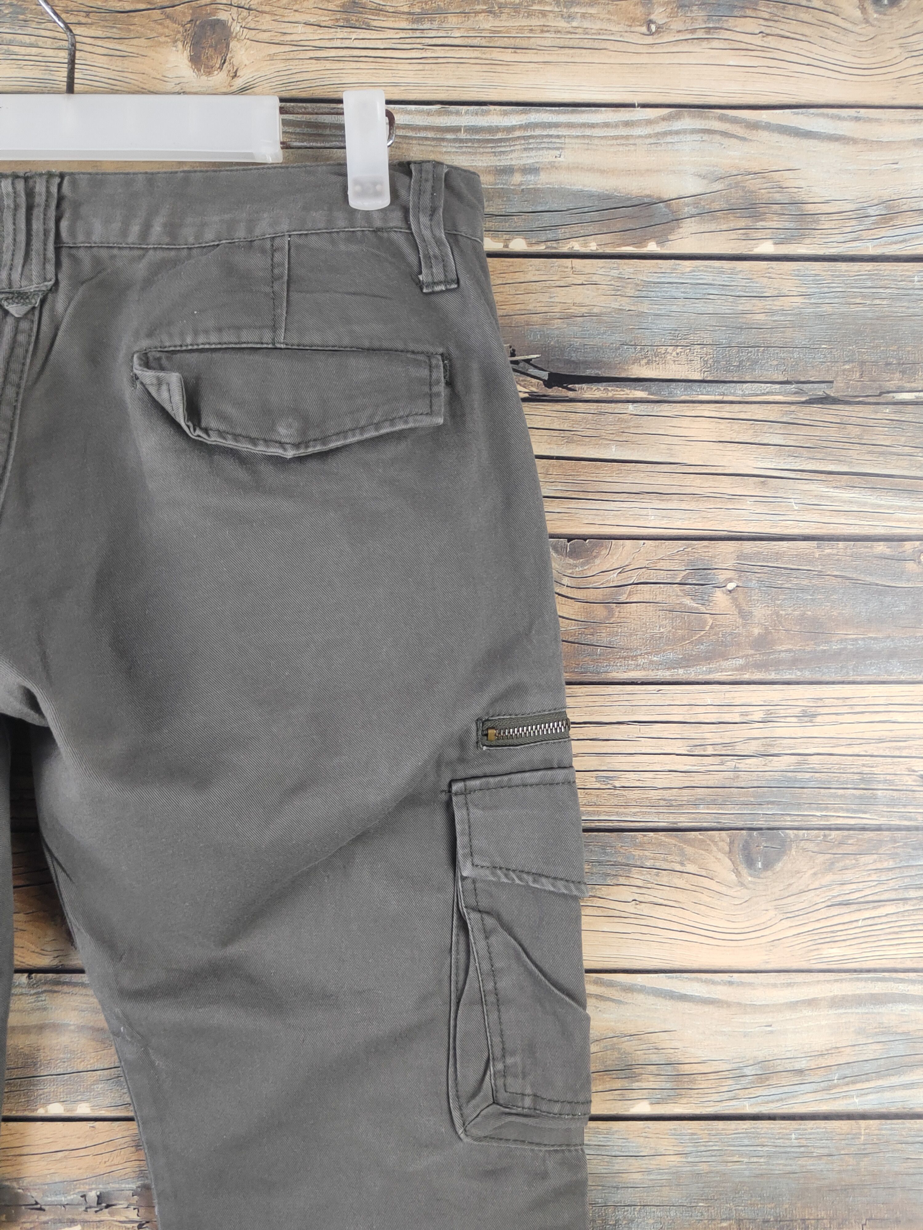Japanese Brand DL Root Three Dark Olive Multipocket Cargo Pants #1911 Size 33" - 11 Thumbnail