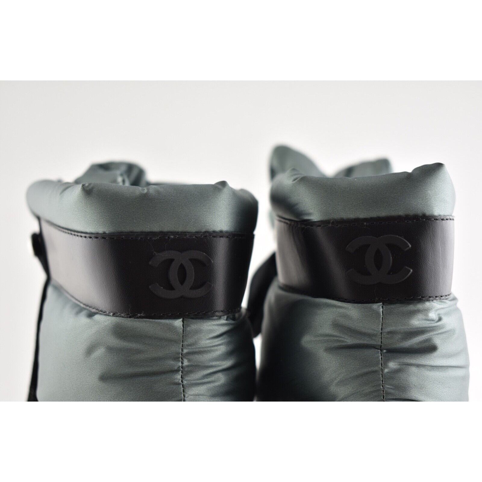 Chanel Chanel 18B Green Black Nylon CC Logo Coco Neige Snow Size US 12 / IT 42 - 8 Thumbnail