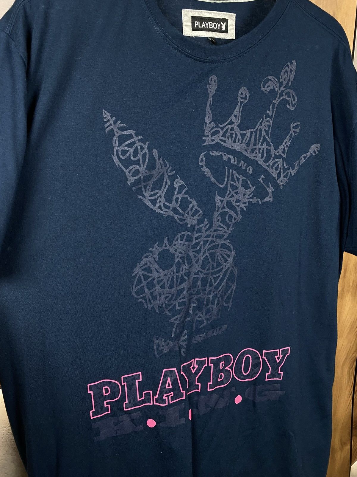 Playboy 🐰T-Shirt Paly Boy KING Big Logo Tee🐰 Size US XL / EU 56 / 4 - 2 Thumbnail