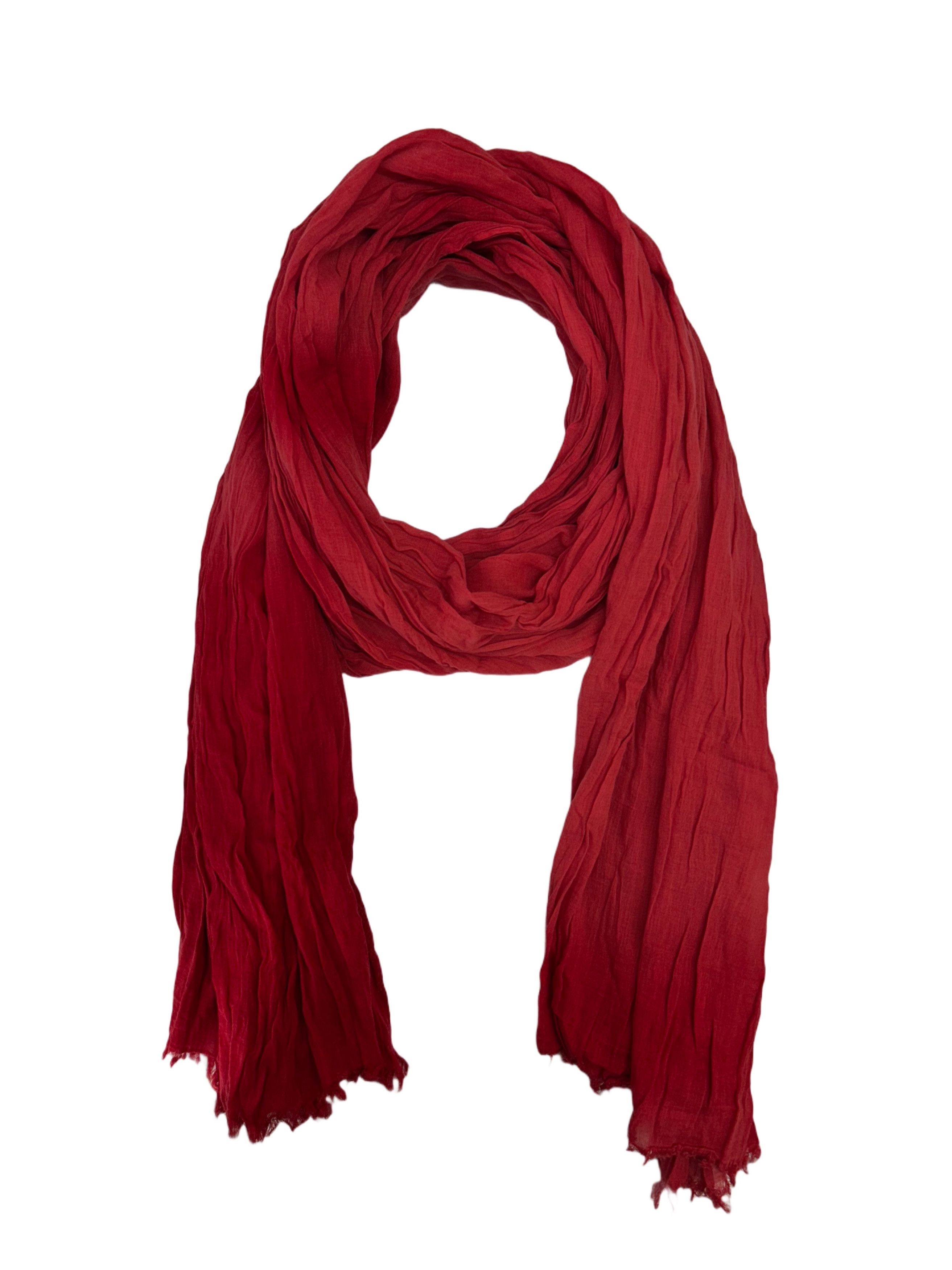 CLOSED Closed Red Overdye Check Scarf Size ONE SIZE - 2 Thumbnail