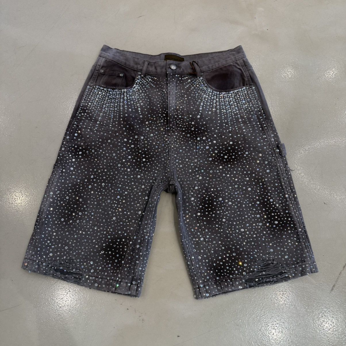 Birth of Royal Child Birth of Royal Child Studded Crystal Double Knee Shorts Size US 34 / EU 50 - 1 Thumbnail