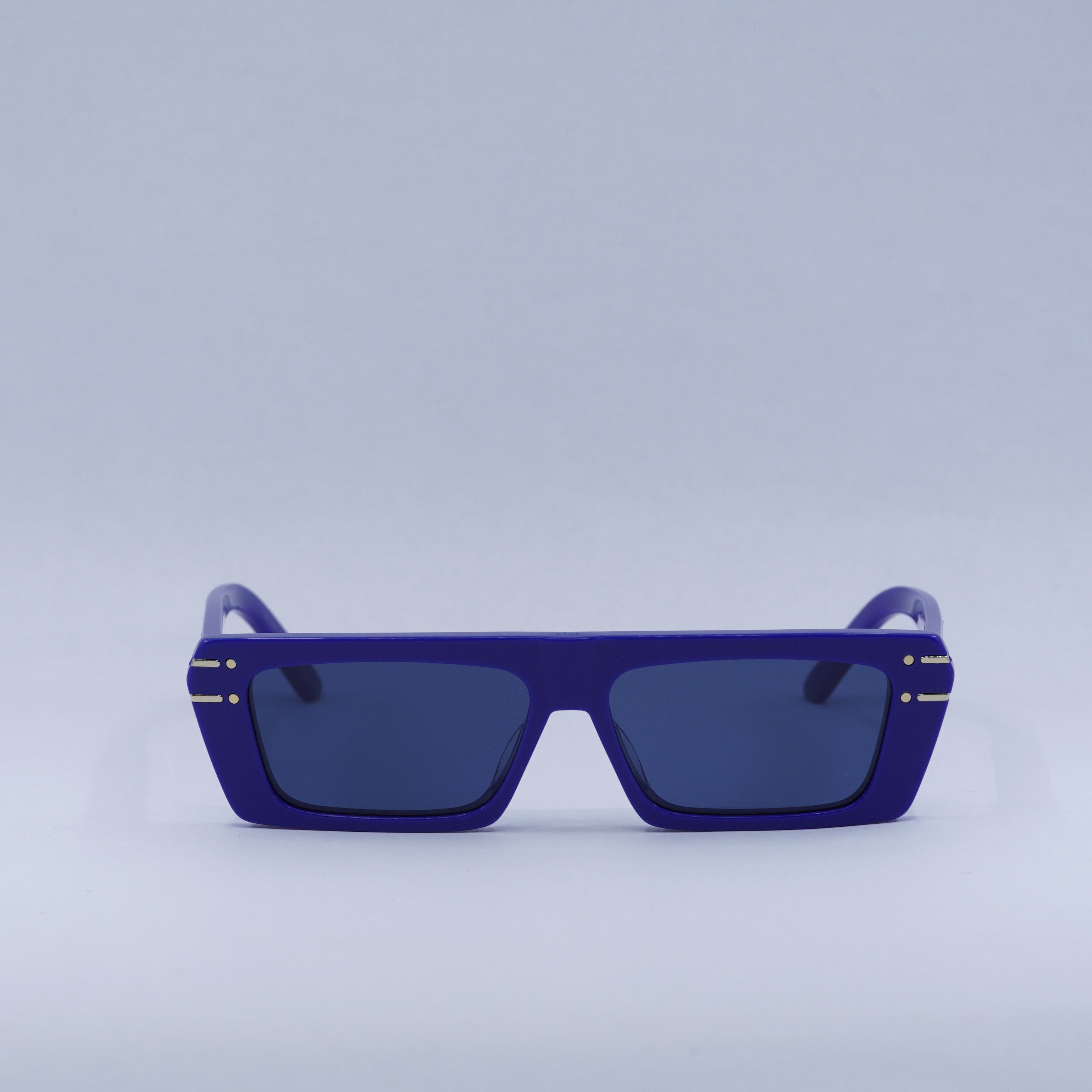 Dior Dior DIORSIGNATURE S2U 30B0 Sunglasses Solid Blue Rectangle Size ONE SIZE - 4 Thumbnail
