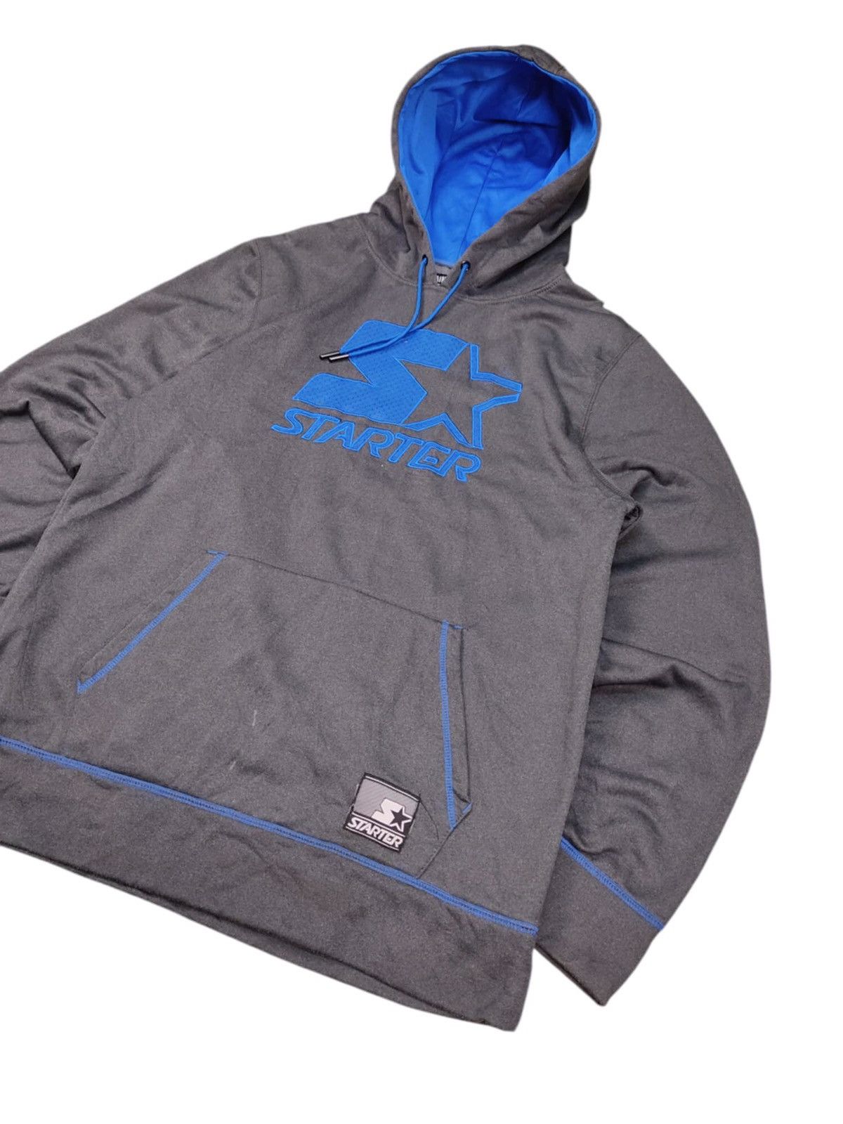 NFL × Starter × Vintage VINTAGE Y2K Starter Spell Out Hoodie Sweatshirts Size US L / EU 52-54 / 3 - 2 Thumbnail