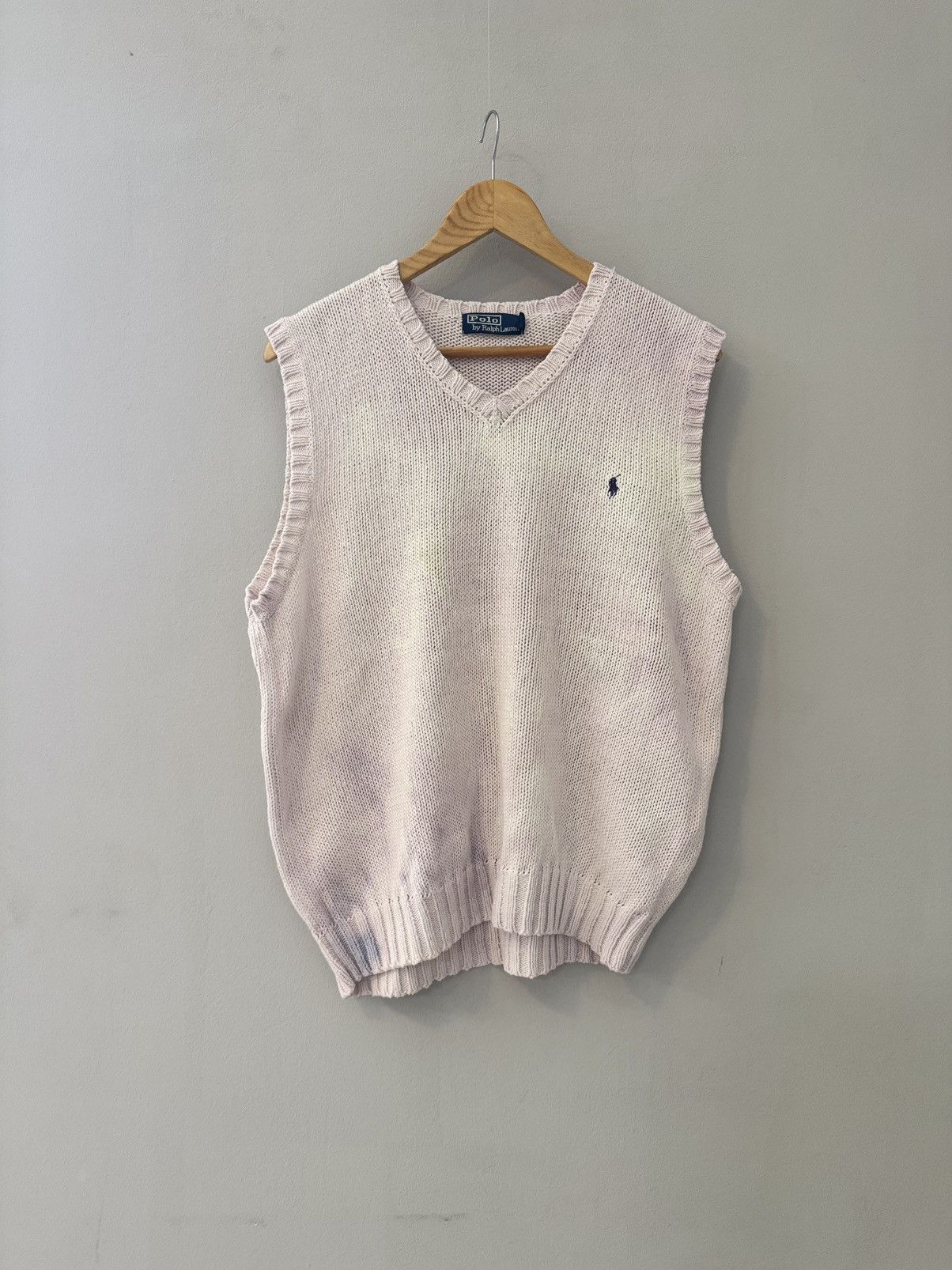 Polo Ralph Lauren Vintage 90s Polo Ralph Lauren vest knit boxy old money y2k Size US L / EU 52-54 / 3 - 1 Thumbnail