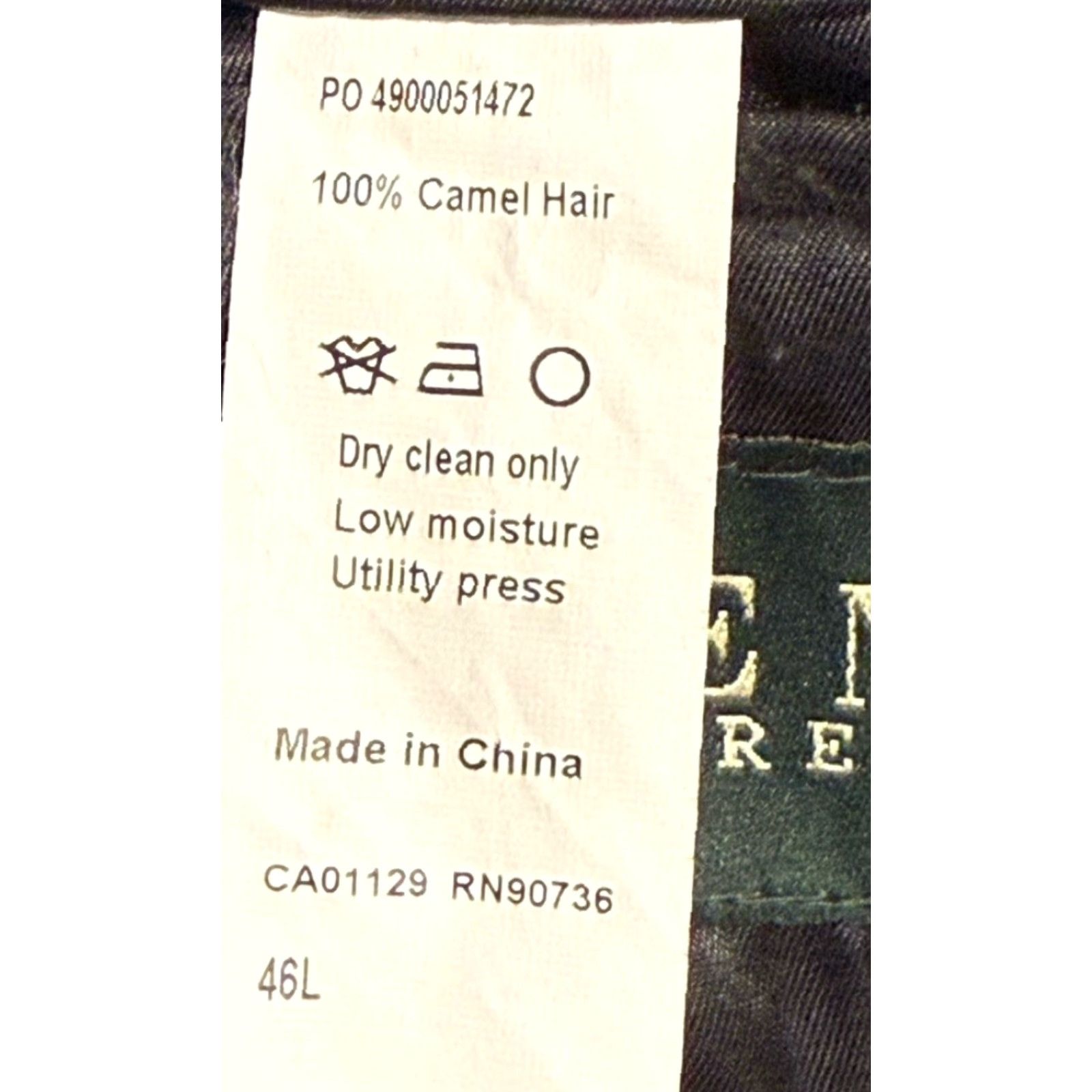 Ralph Lauren Ralph Lauren Blazer Mens 46L Black Camel Hair Two-Button Notch Lapel Sport Coat Jacket Size 46R - 8 Thumbnail