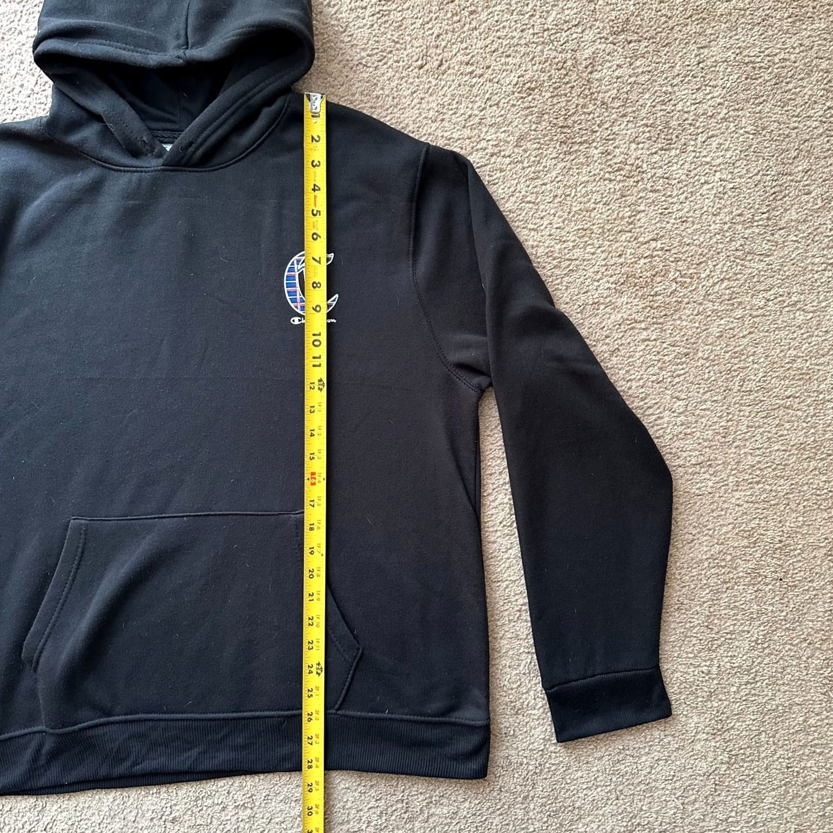 Champion Champion Hoodie Pullover Sweatshirt Mens 2XL Black Logo Fleece Size US XXL / EU 58 / 5 - 6 Thumbnail