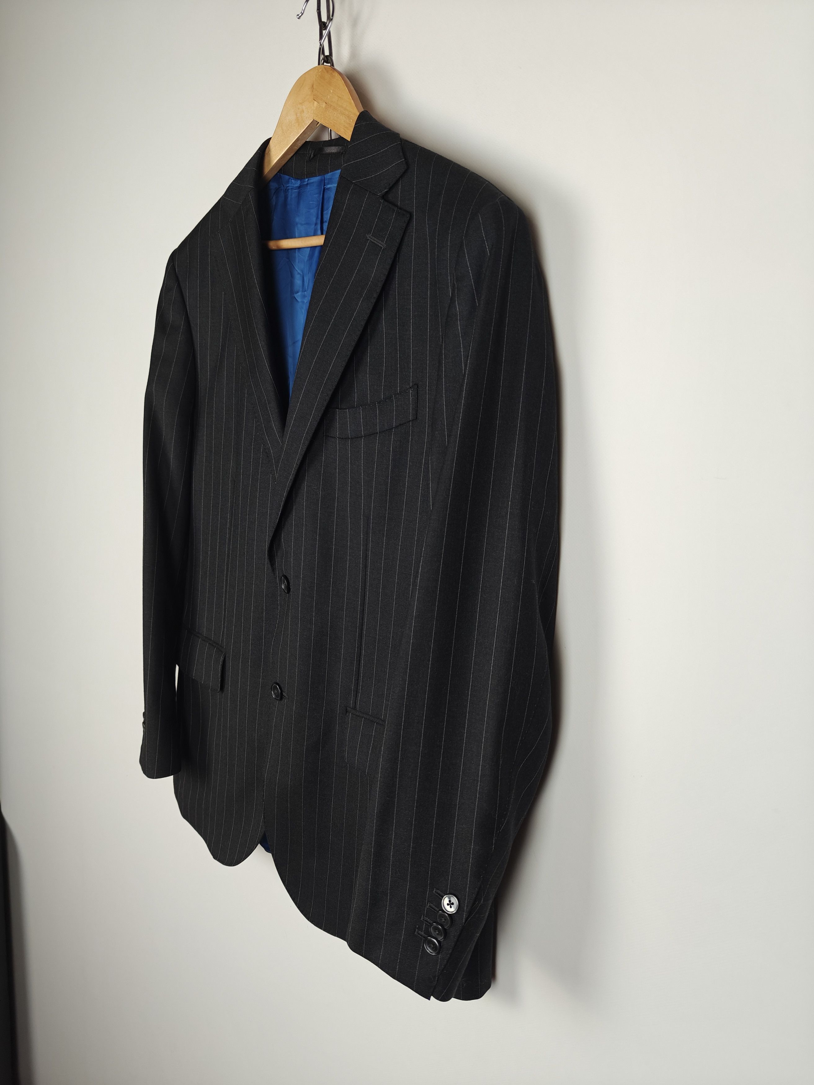 Suitsupply Suitsupply VITALE Wool Grey Pinstripe Suit Jacket Size 40R - 5 Thumbnail