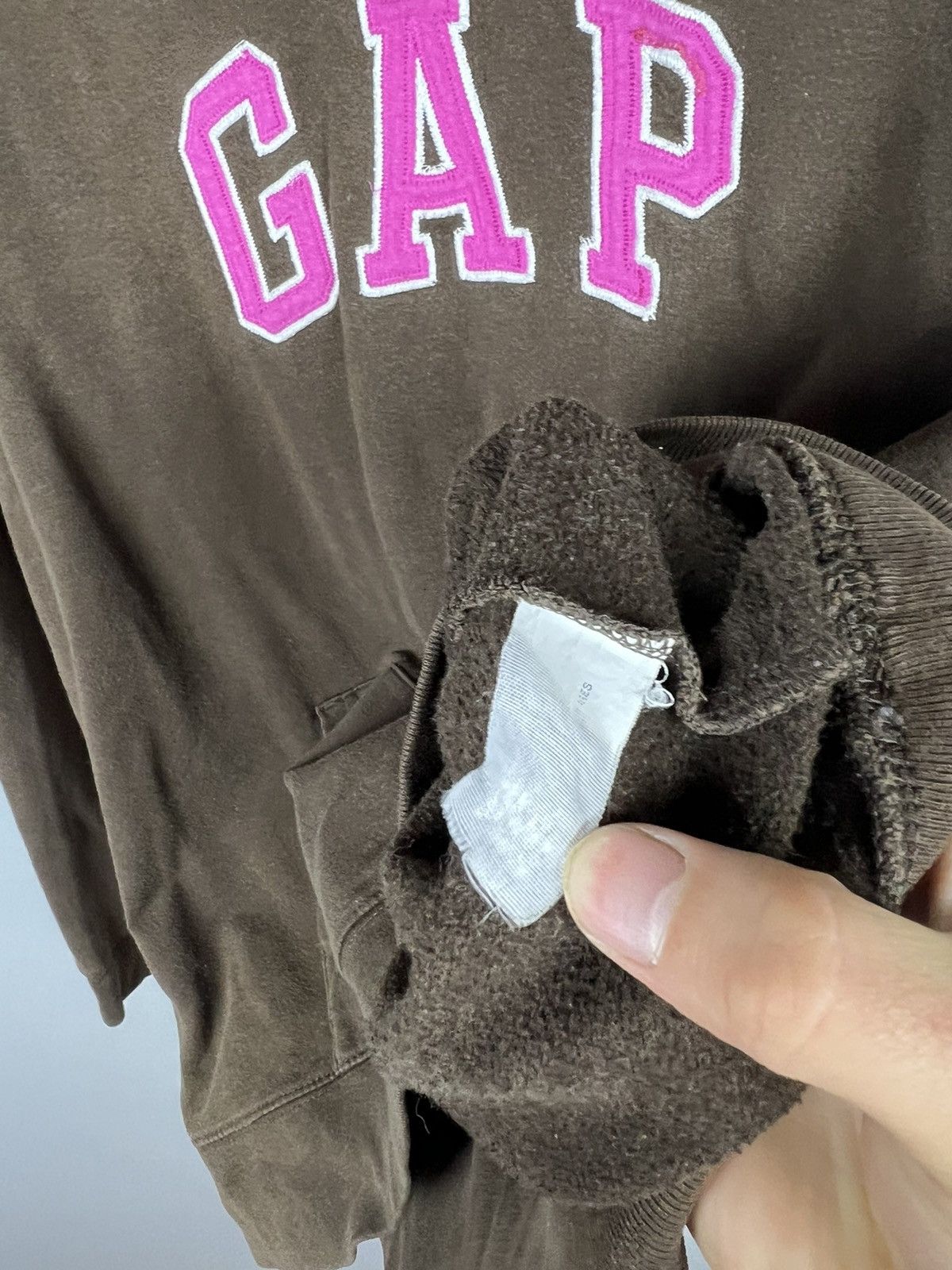 Gap (M) Vintage Gap Brown Fleece Hoodie Size M / US 6-8 / IT 42-44 - 6 Thumbnail