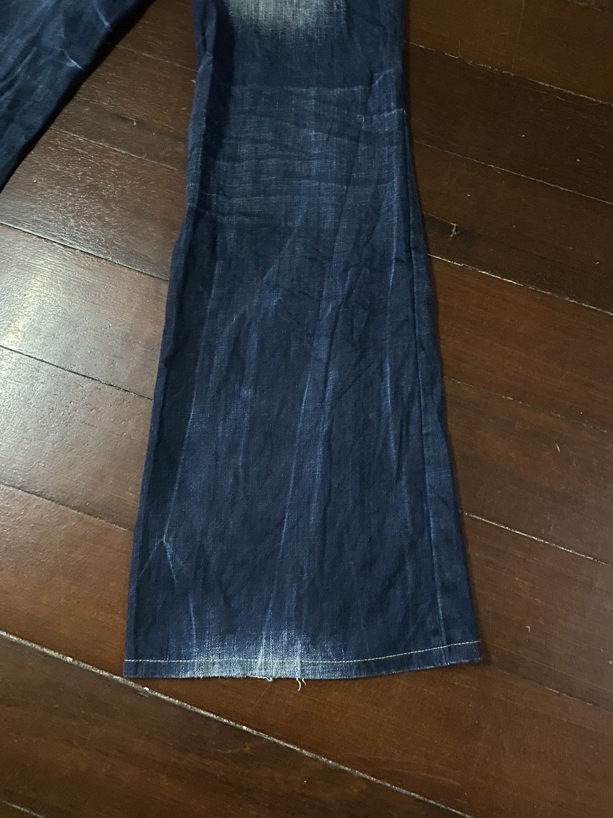 JNCO FIRE 🔥 RIOBERA DENIM FLARE JEANS LOW RISE EMBROIDERED STUDD Size 34" / US 12 / IT 48 - 17 Thumbnail
