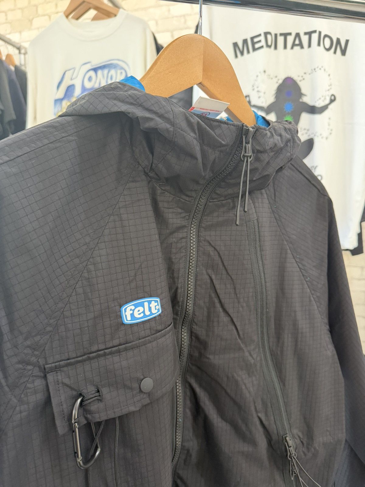 FELT Felt black with blue inside rain coat Size US XS / EU 42 / 0 - 3 Thumbnail