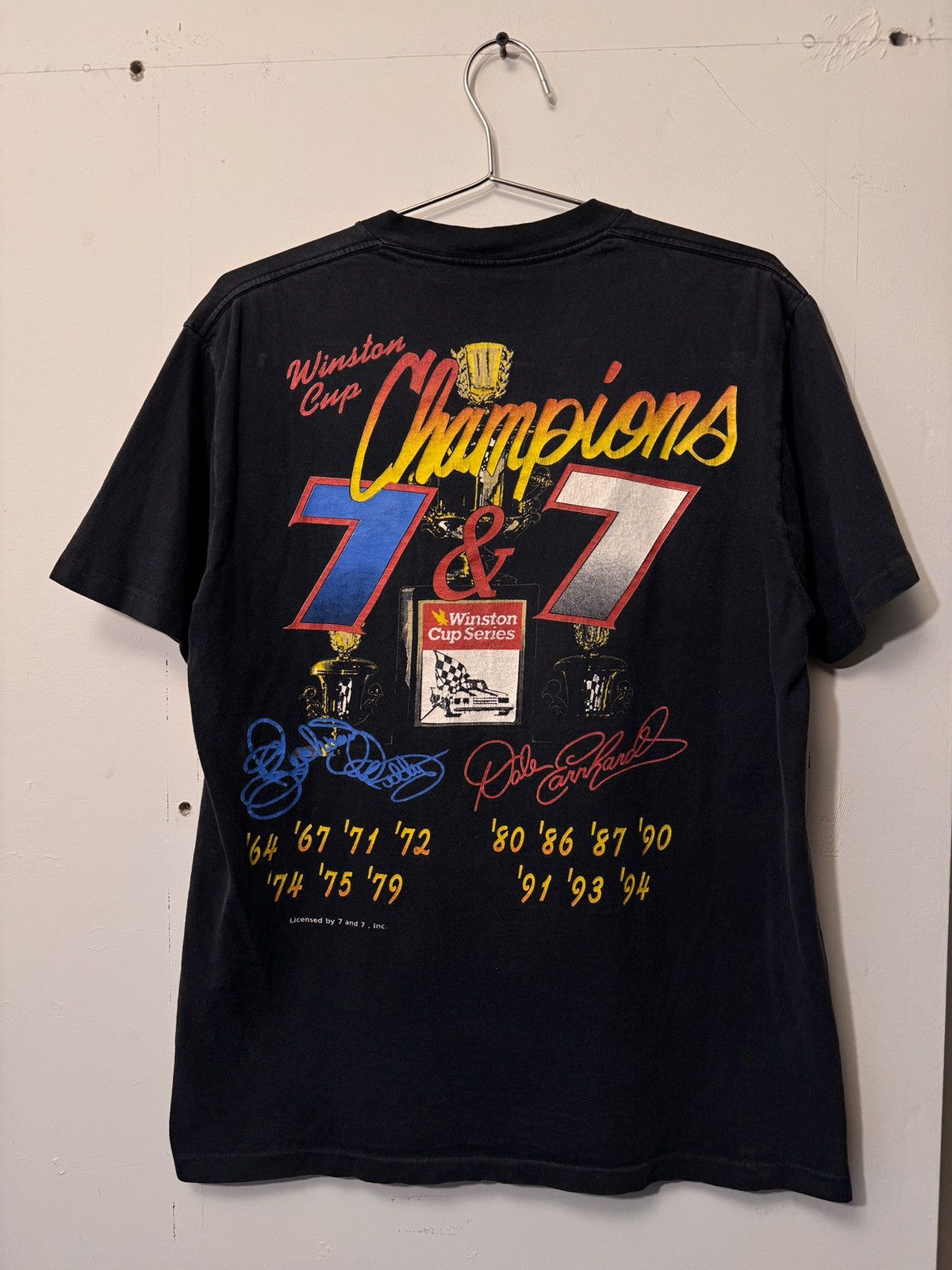 Vintage 90s Faded NASCAR Dale Earnhardt Shirt Thrashed ERD Grunge Size US L / EU 52-54 / 3 - 7 Thumbnail