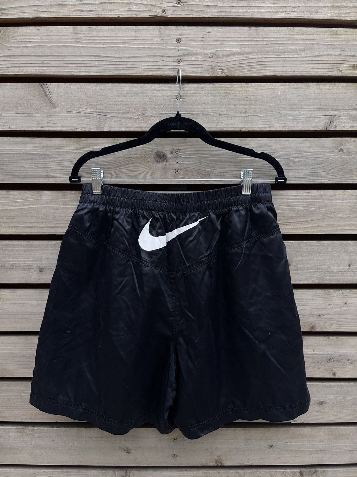 Nike × Vintage Vintage Nike Shorts Nylon Double Big Swoosh Y2K Size US 33 - 1 Thumbnail