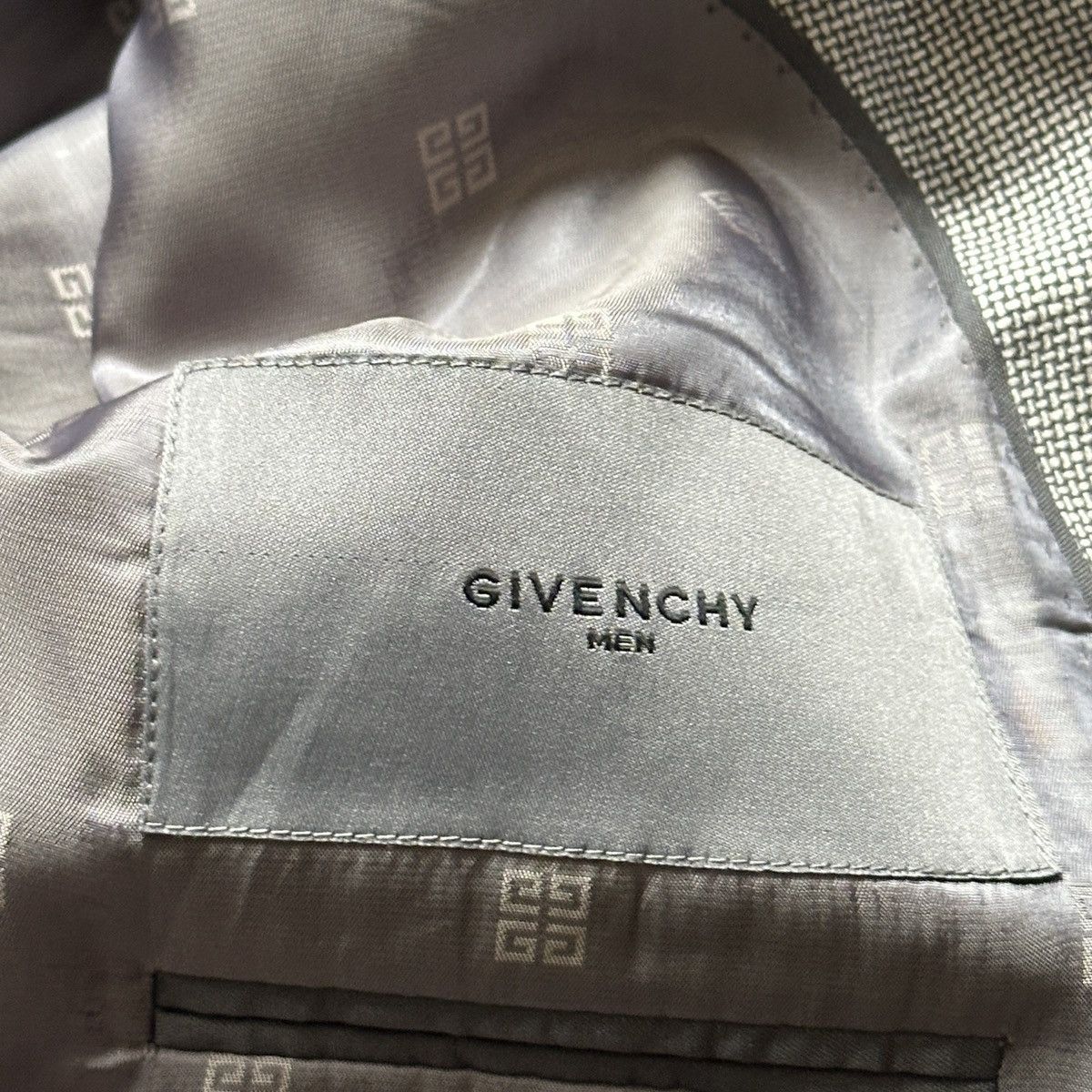 Givenchy Givenchy Grey Houndstooth Blazer Jacket Size US L / EU 52-54 / 3 - 7 Thumbnail